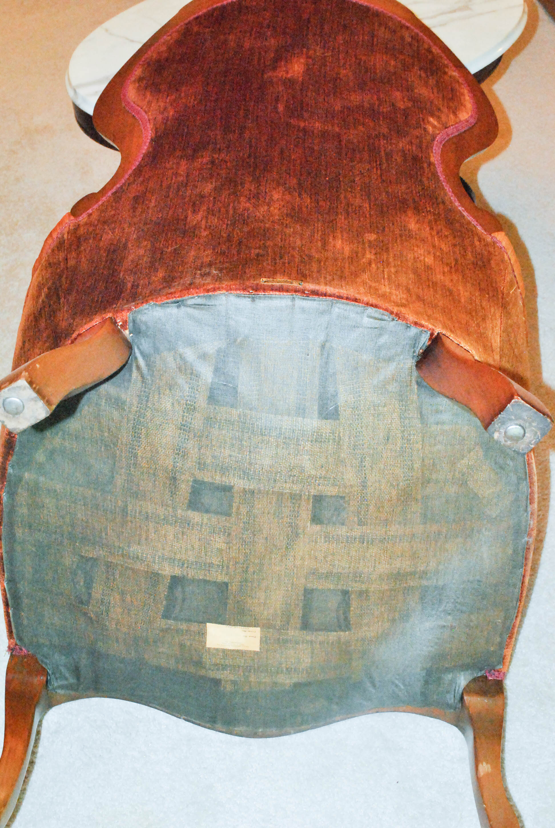 Vintage Victorian Style Upholstered Armchair by Carlton McLendon Furniture