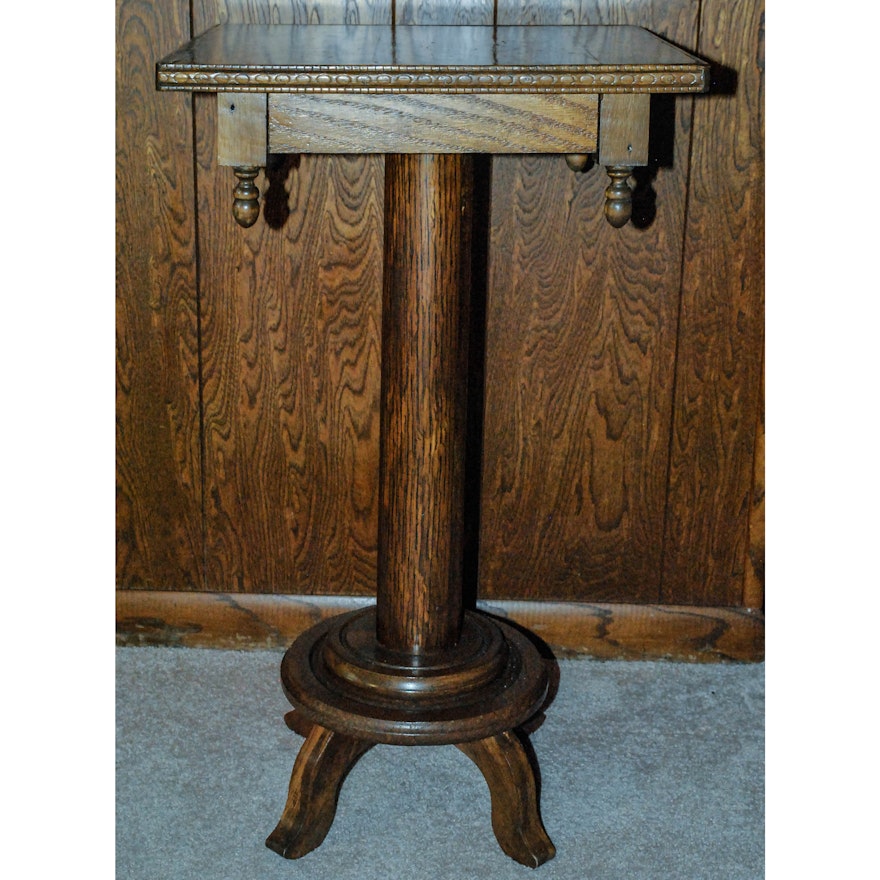 Stained Oak Side Table