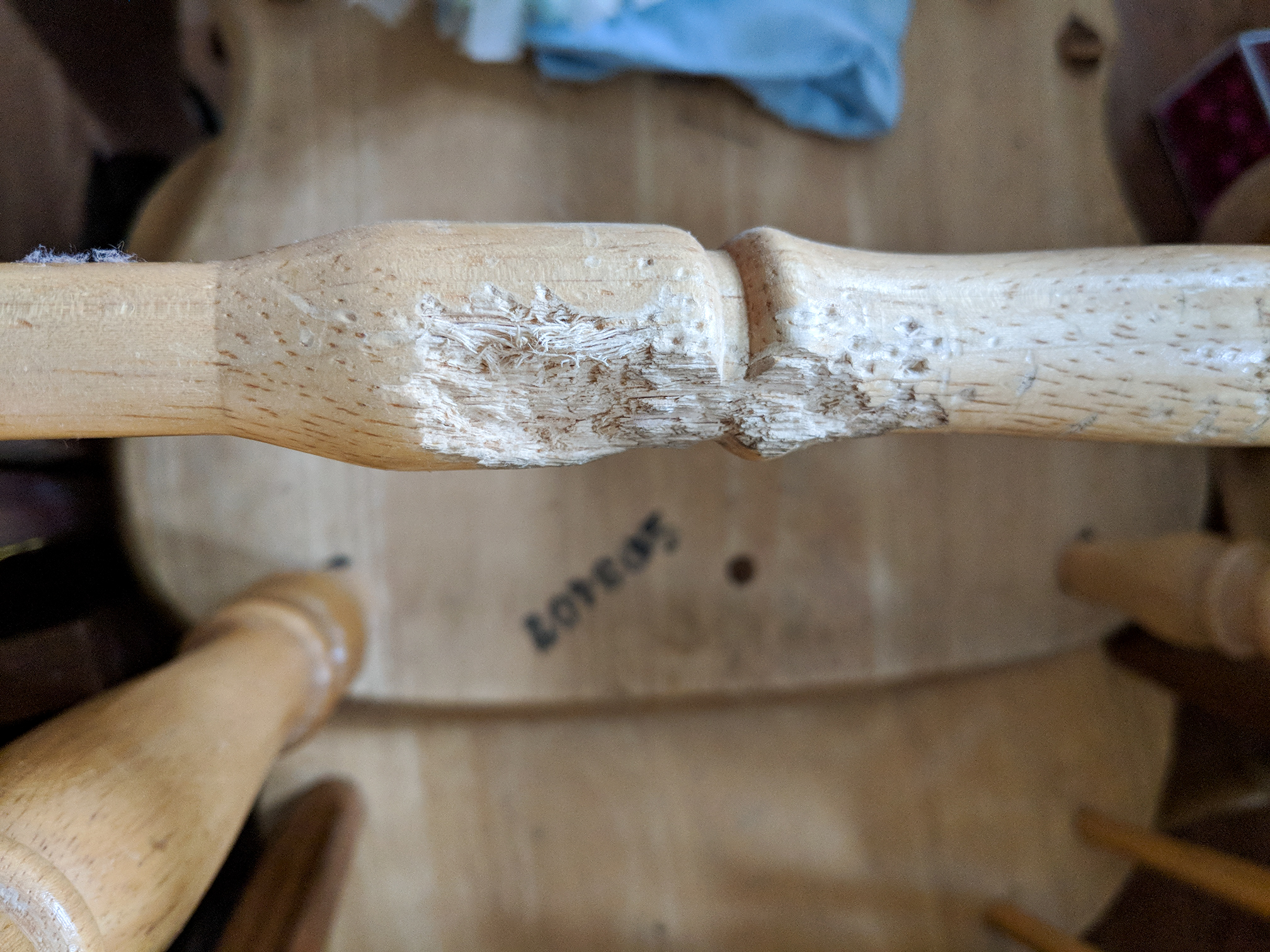 French Country Style Ceramic Tile Dining Table and Four Windsor Chairs