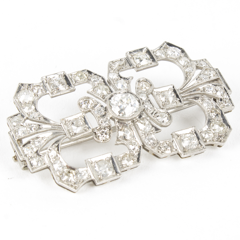 Platinum and 1.70 CTW Diamond Brooch