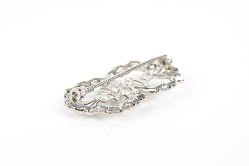 Platinum and 1.70 CTW Diamond Brooch