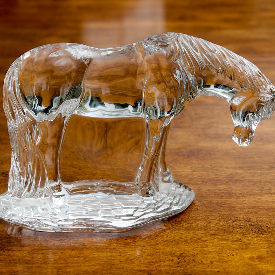 Waterford "Mother and Foal" Crystal Figurines