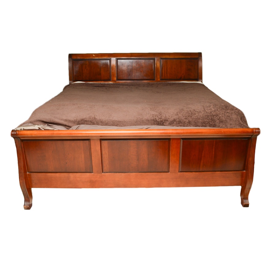 Contemporary Walnut King Size Bed Frame