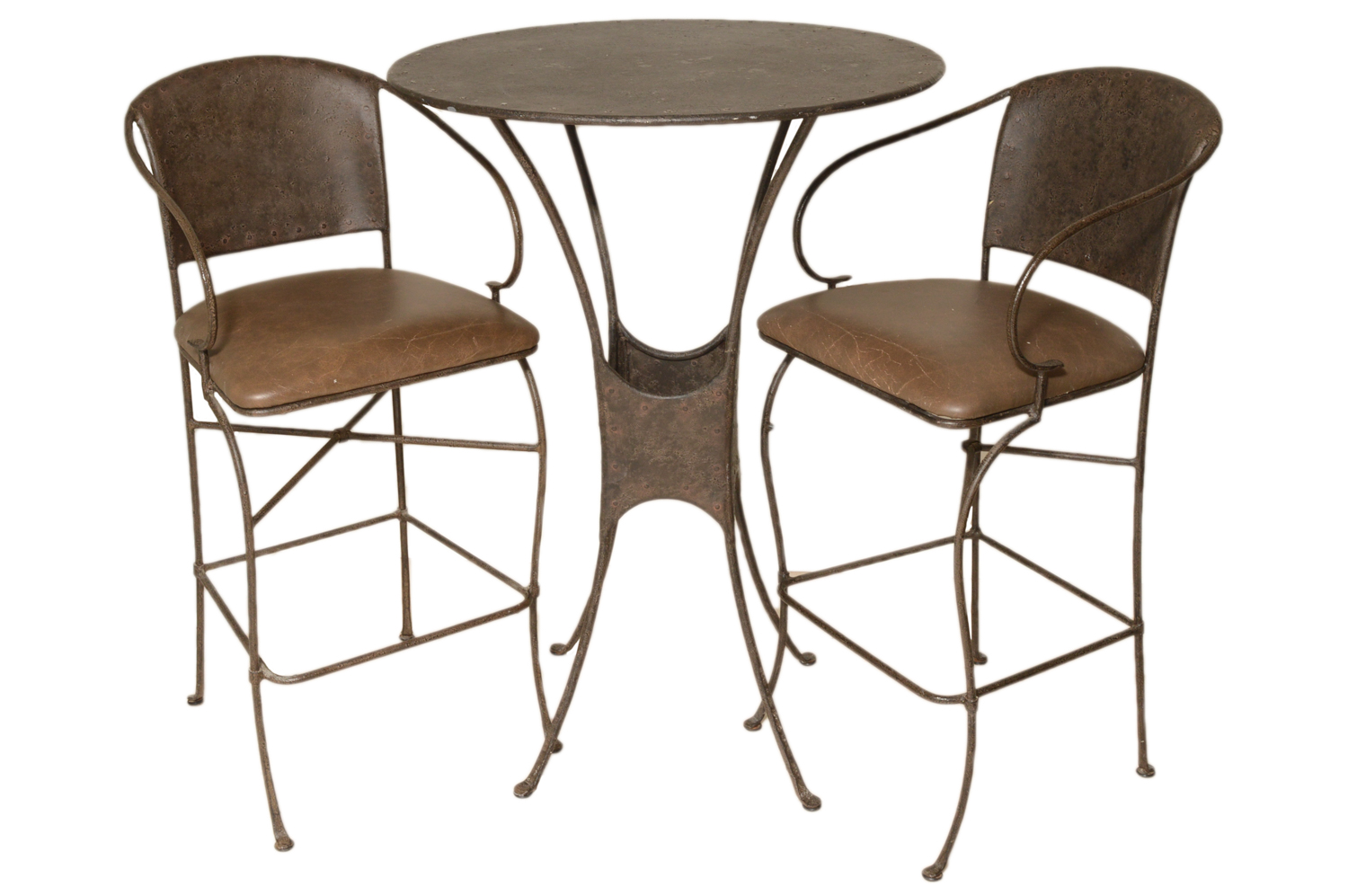 Contemporary Metal Pub Table and Chairs by Pier 1