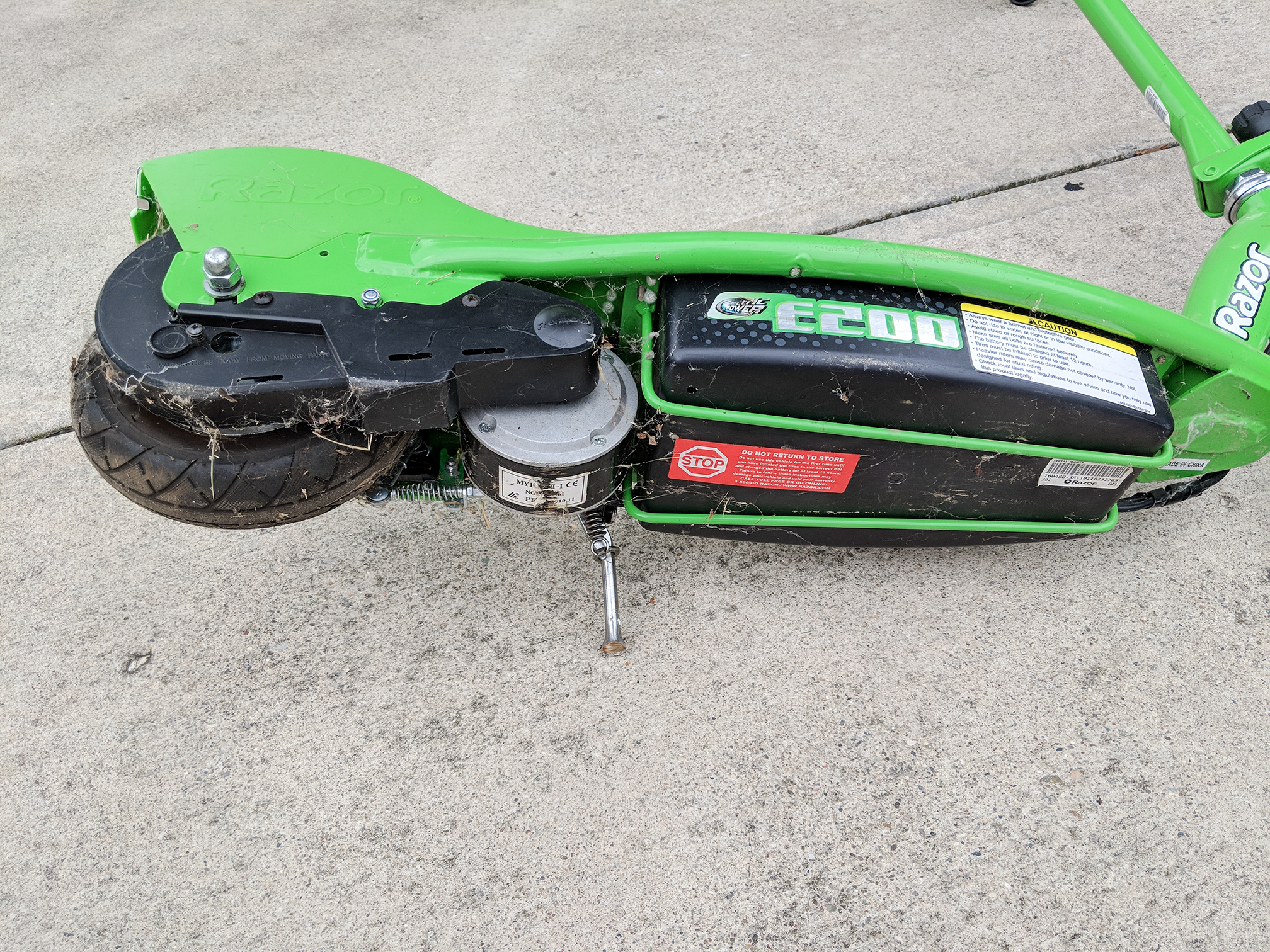 Two Razor E200 Electric Scooters