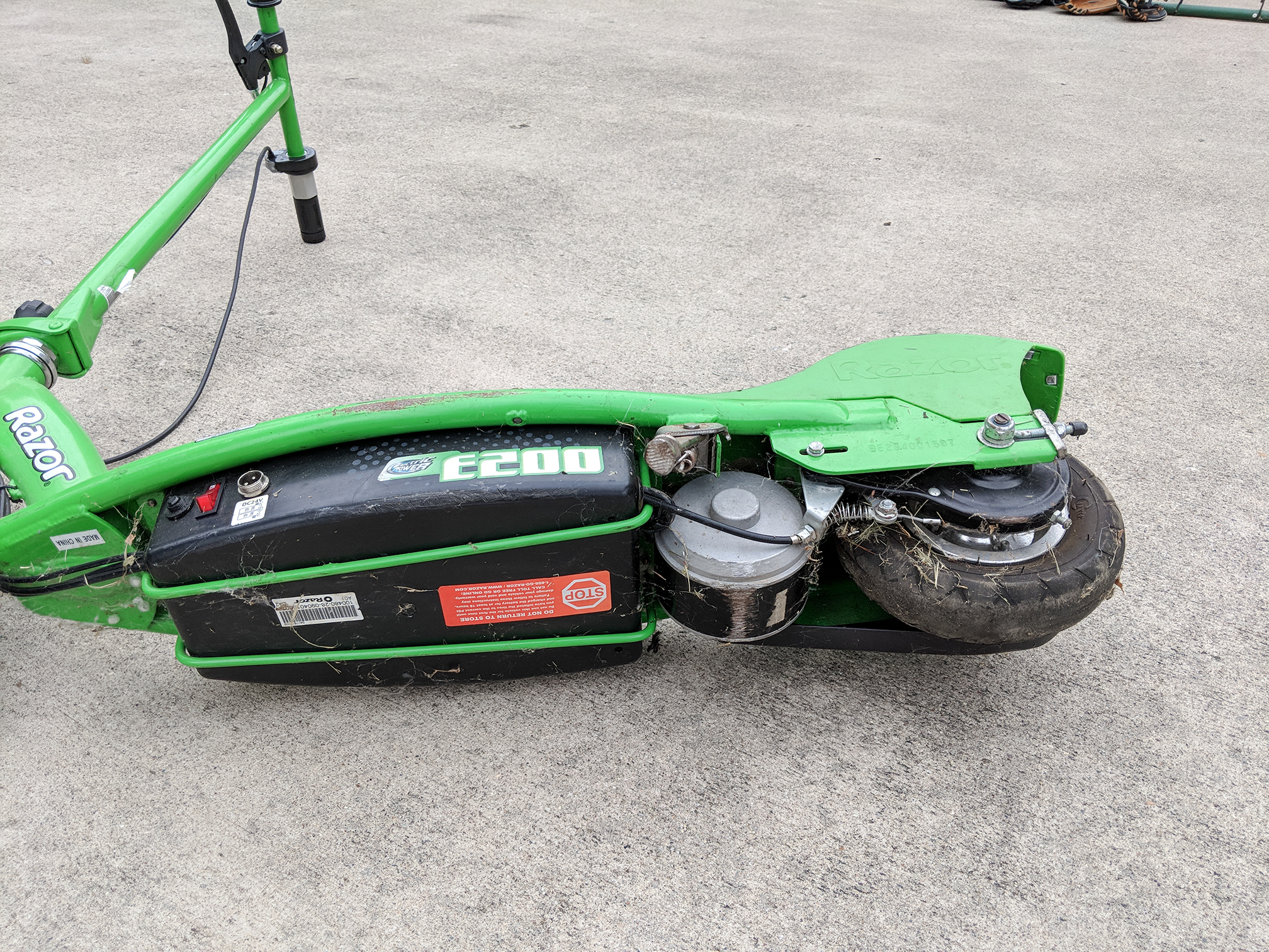 Two Razor E200 Electric Scooters