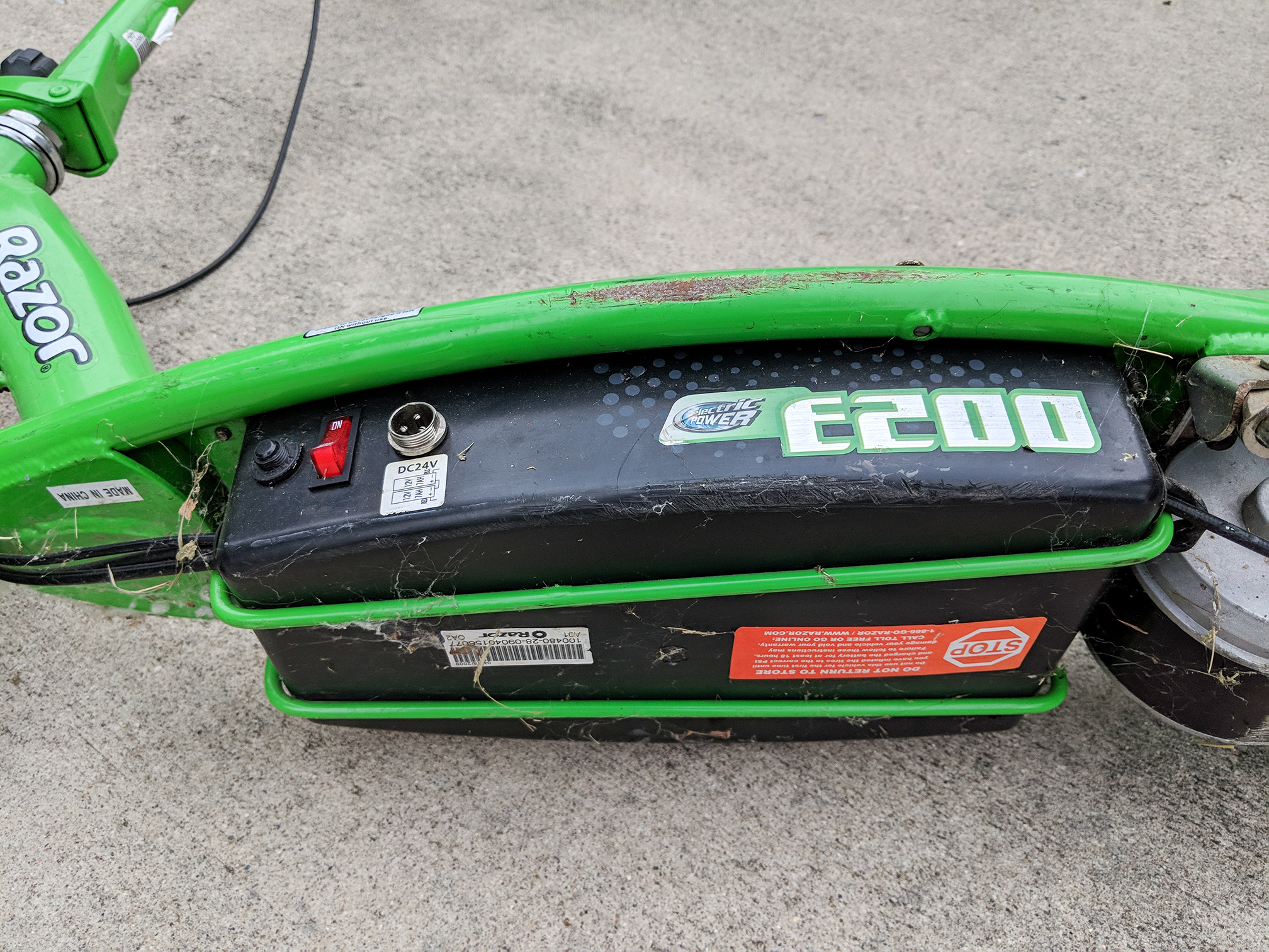 Two Razor E200 Electric Scooters