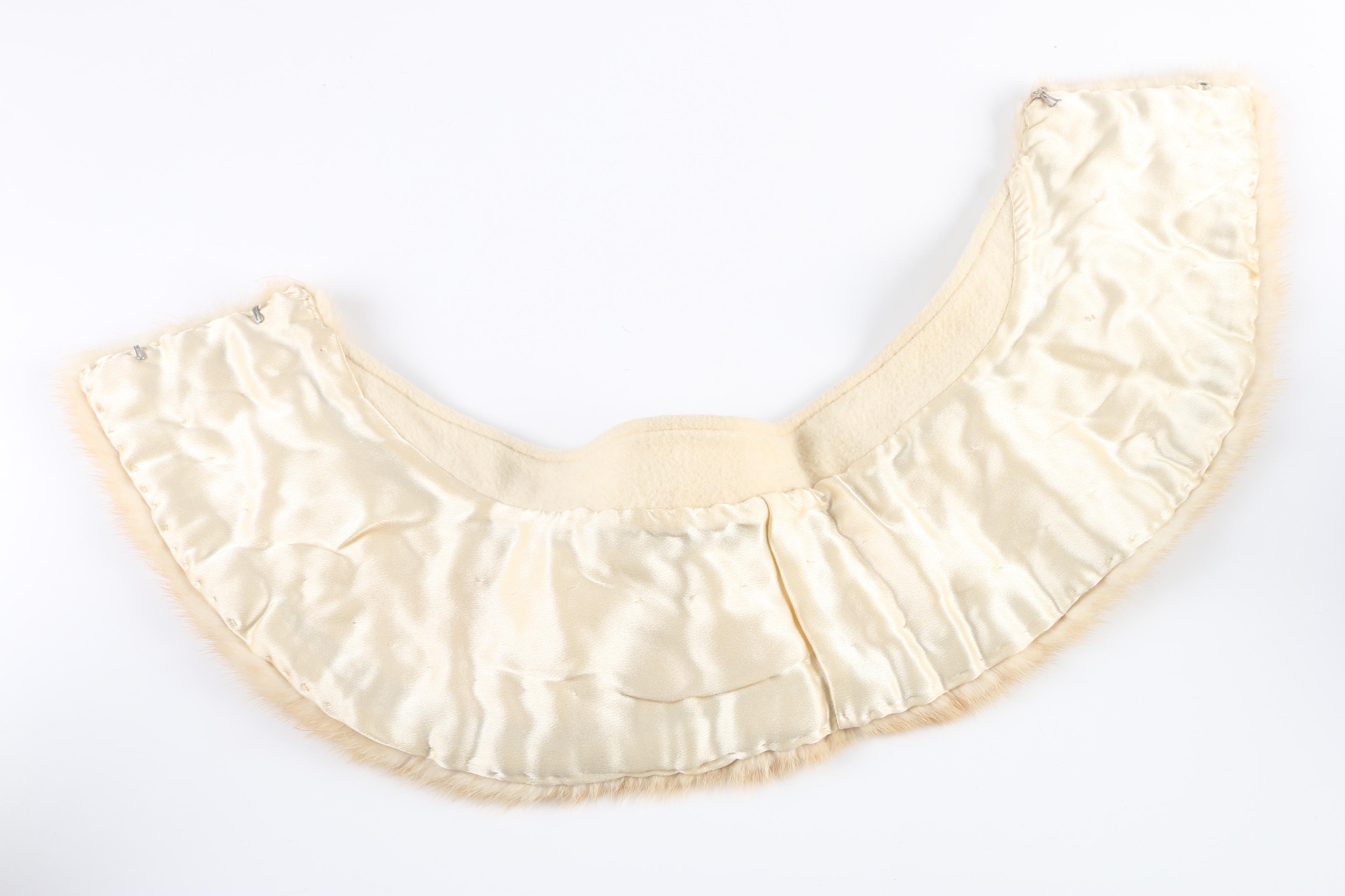 Vintage Fur Felt Hats by Betmar and Coralie with Blonde Mink Fur Collar