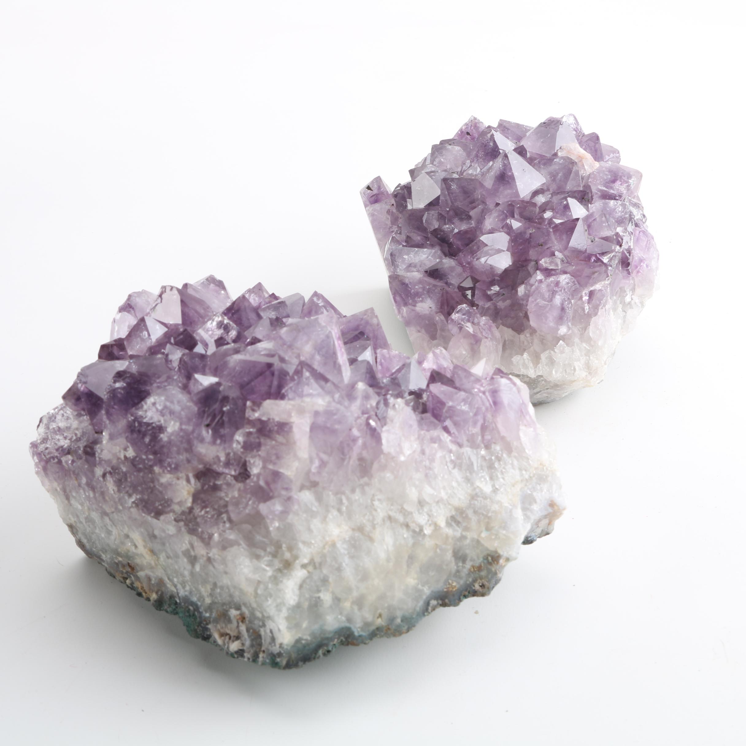 Brazilian Amethyst Specimen Bookends