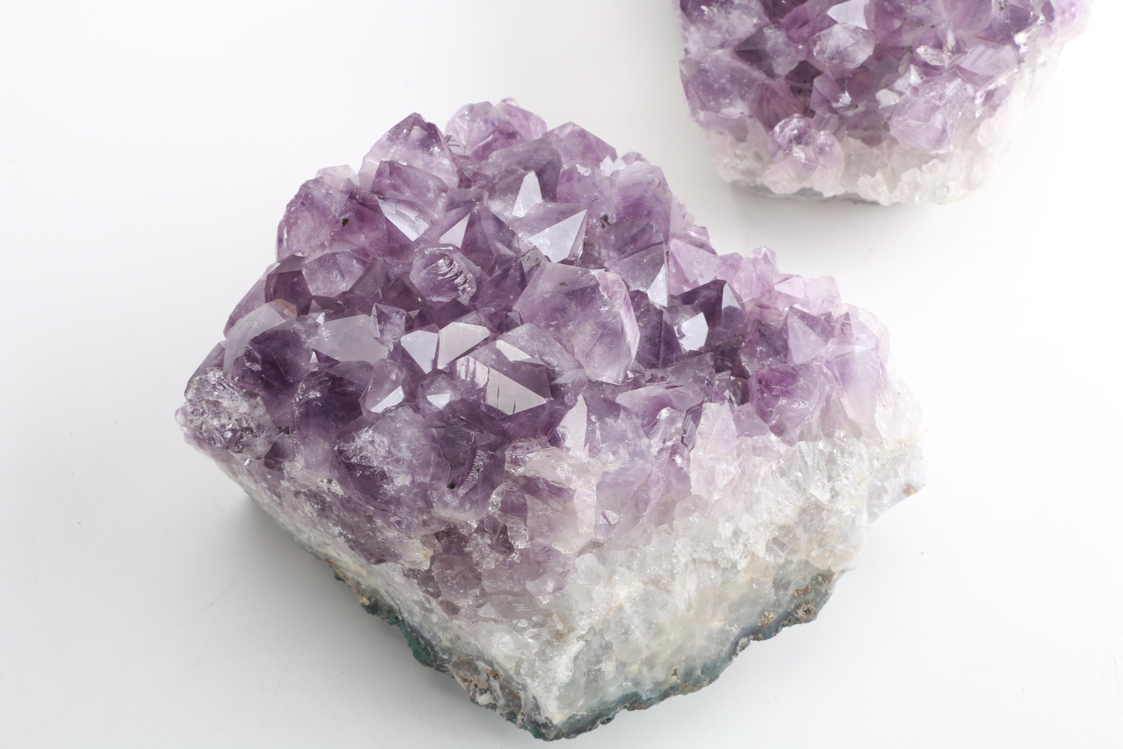 Brazilian Amethyst Specimen Bookends