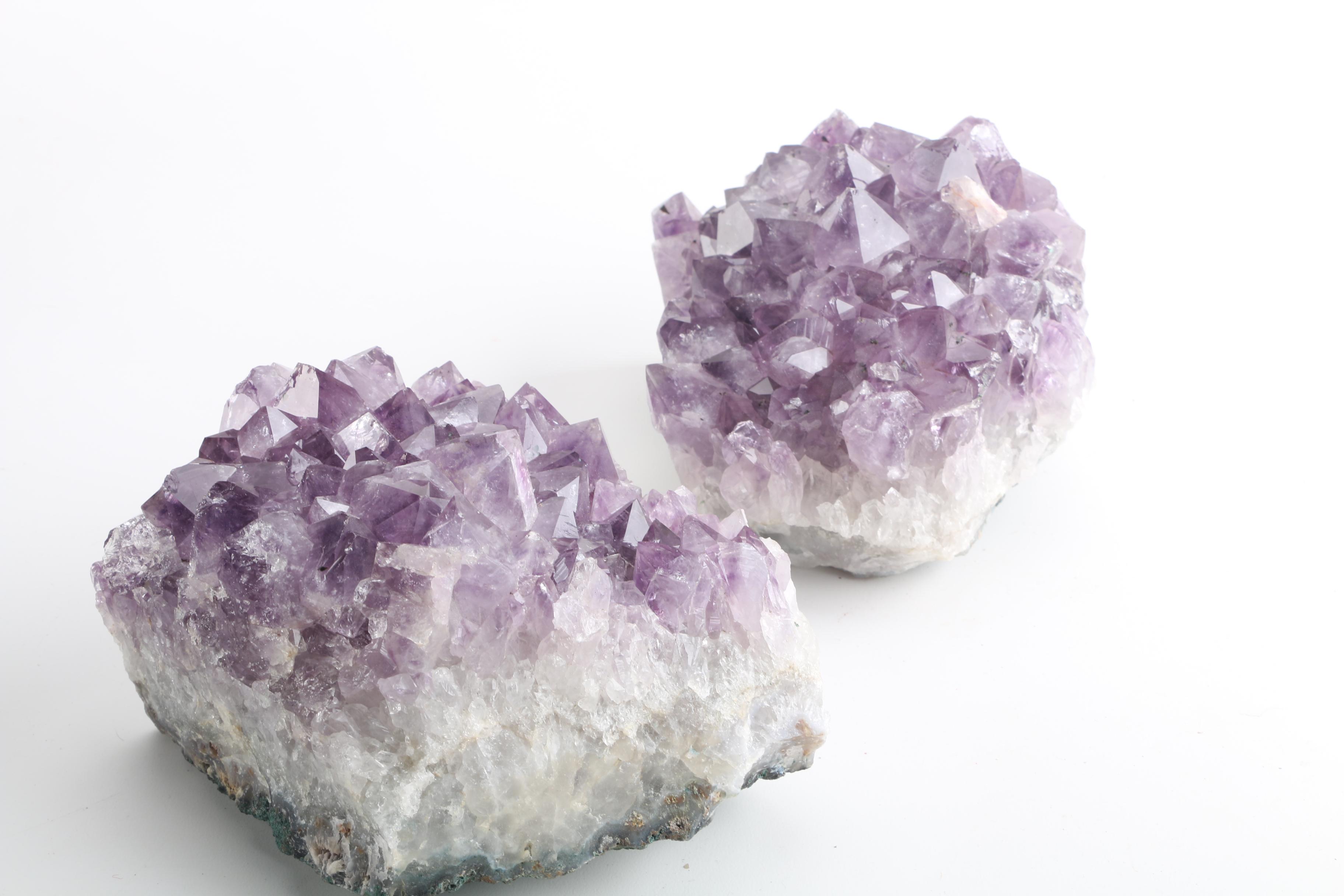 Brazilian Amethyst Specimen Bookends