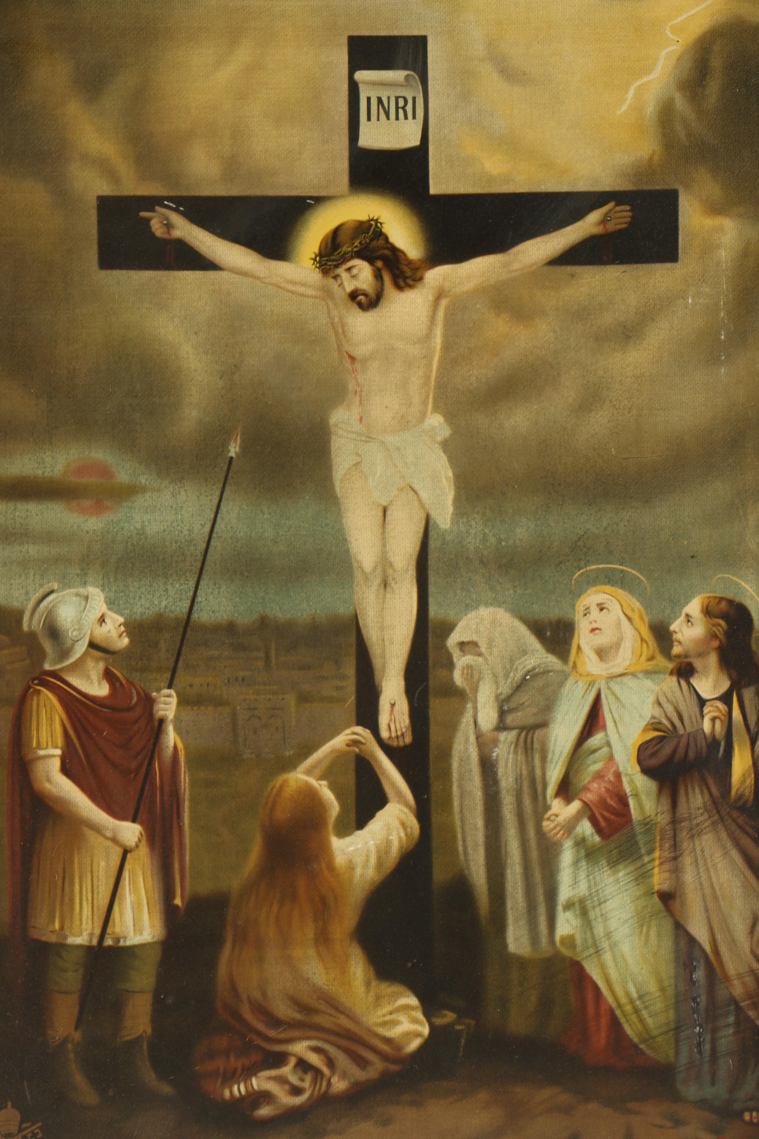 Giclee after C. Del Tufo Painting of the Crucifixion