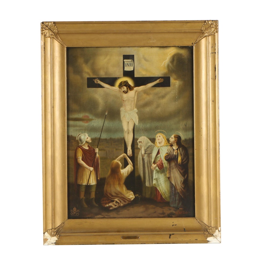 Giclee after C. Del Tufo Painting of the Crucifixion