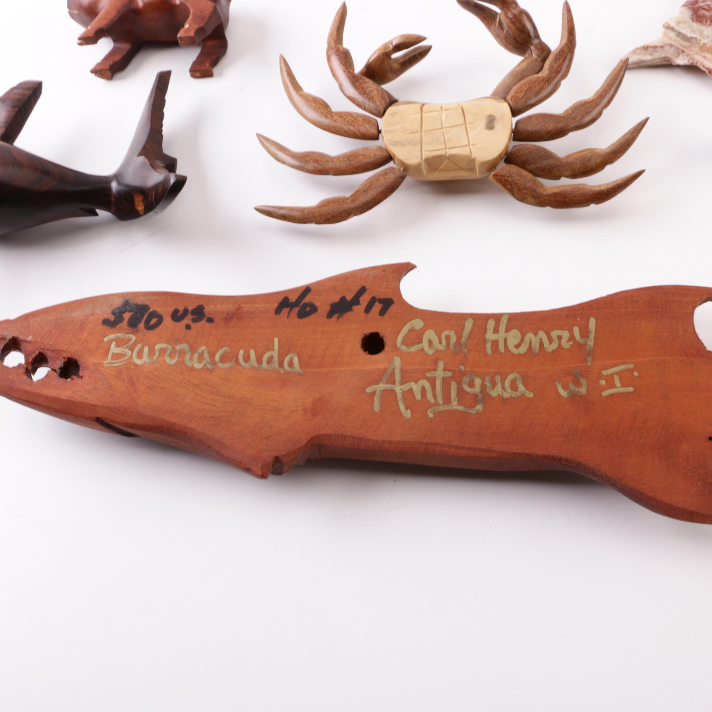 Stone, Wood and Ceramic Animal Figurines