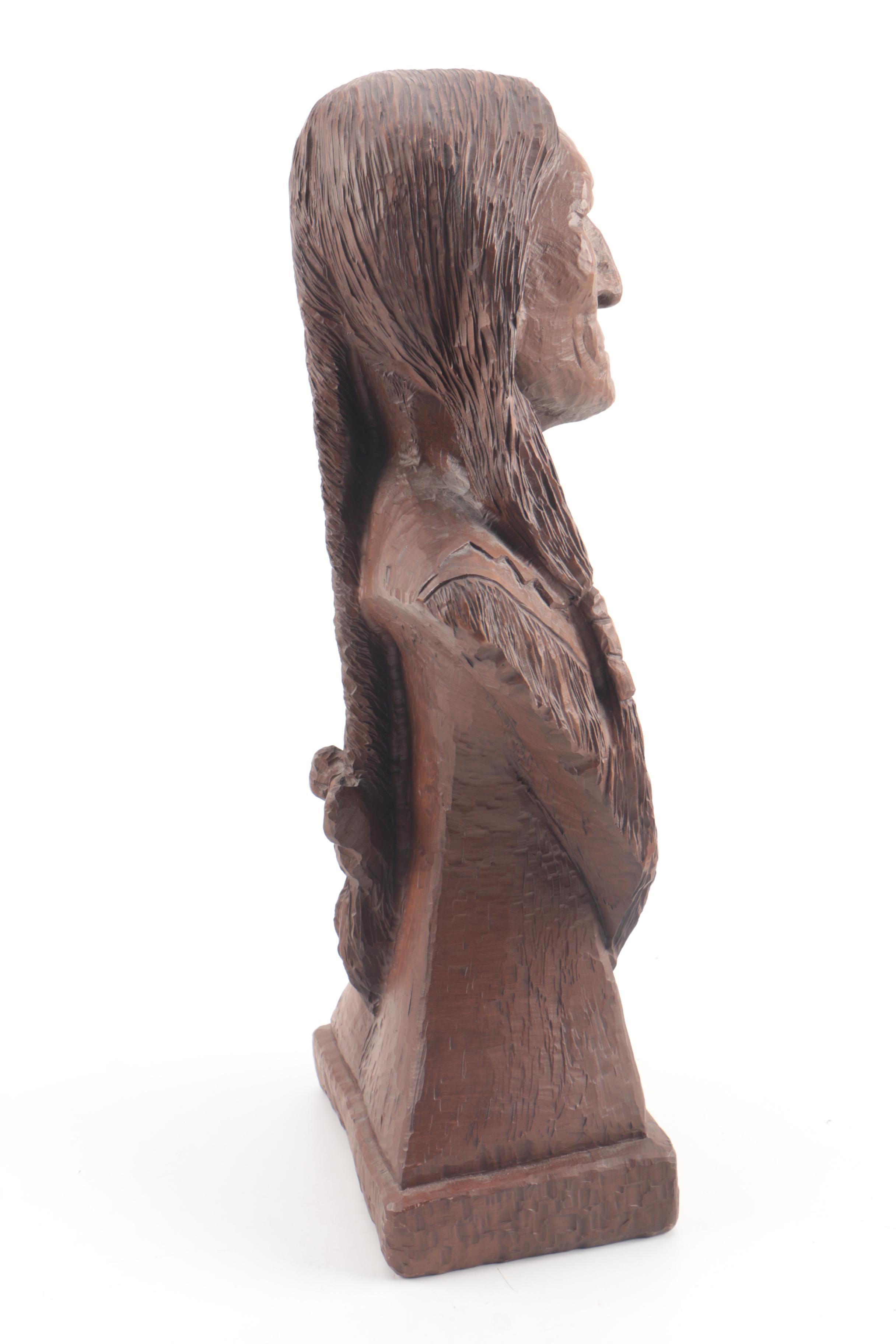 1987 Red Mill Mfg Handcrafted Bust of Native American