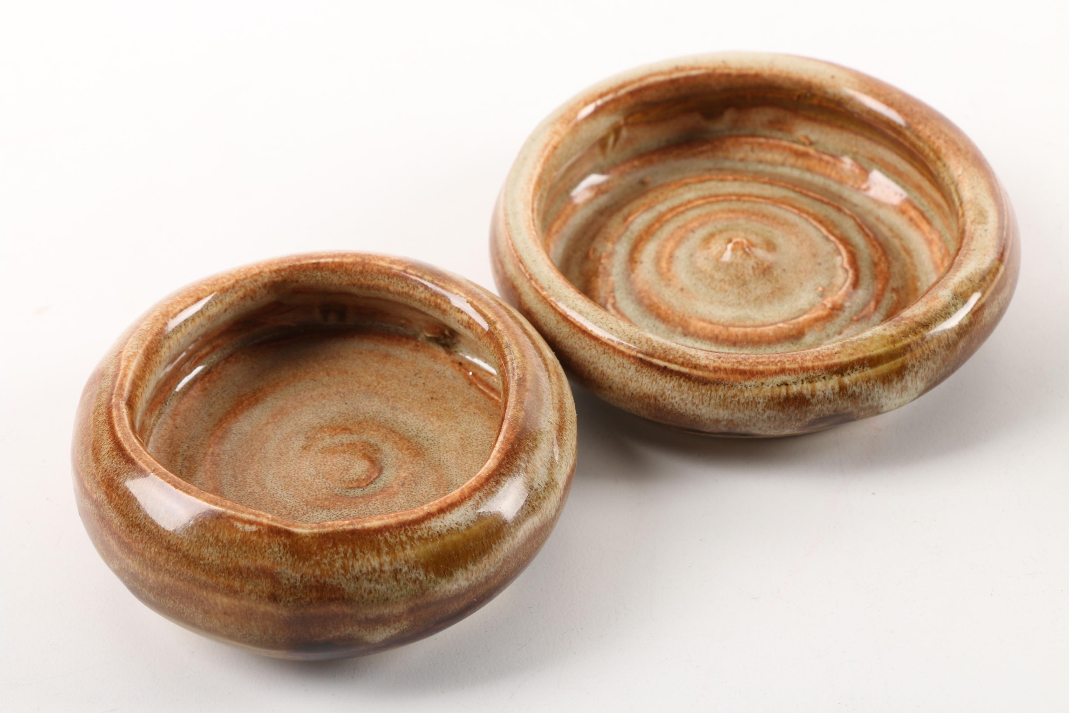 Alexandria Clay Co-Op Signed Stoneware Vessels by Laura