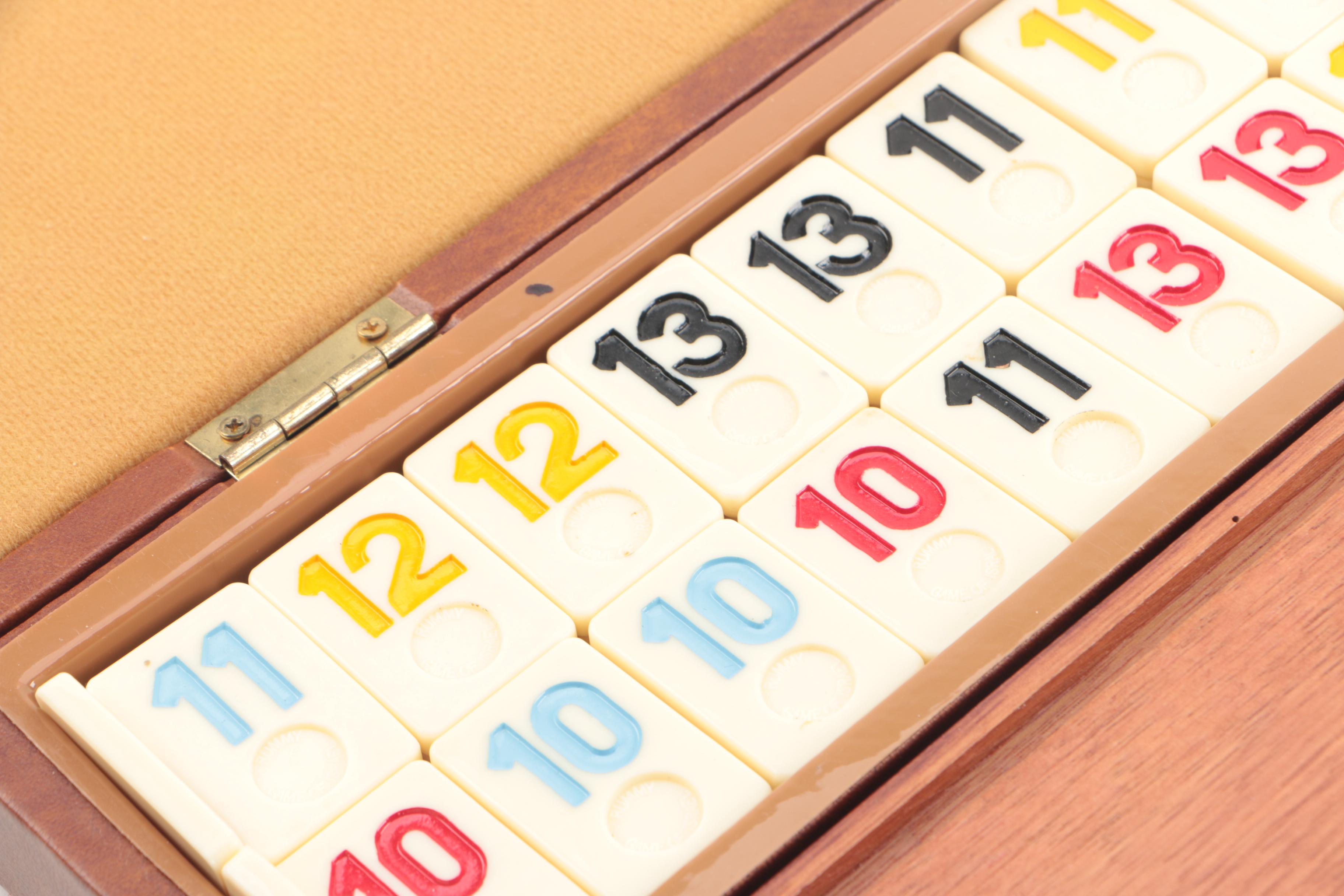 Mahjong and Rummikub Game Sets in Leatherette Cases