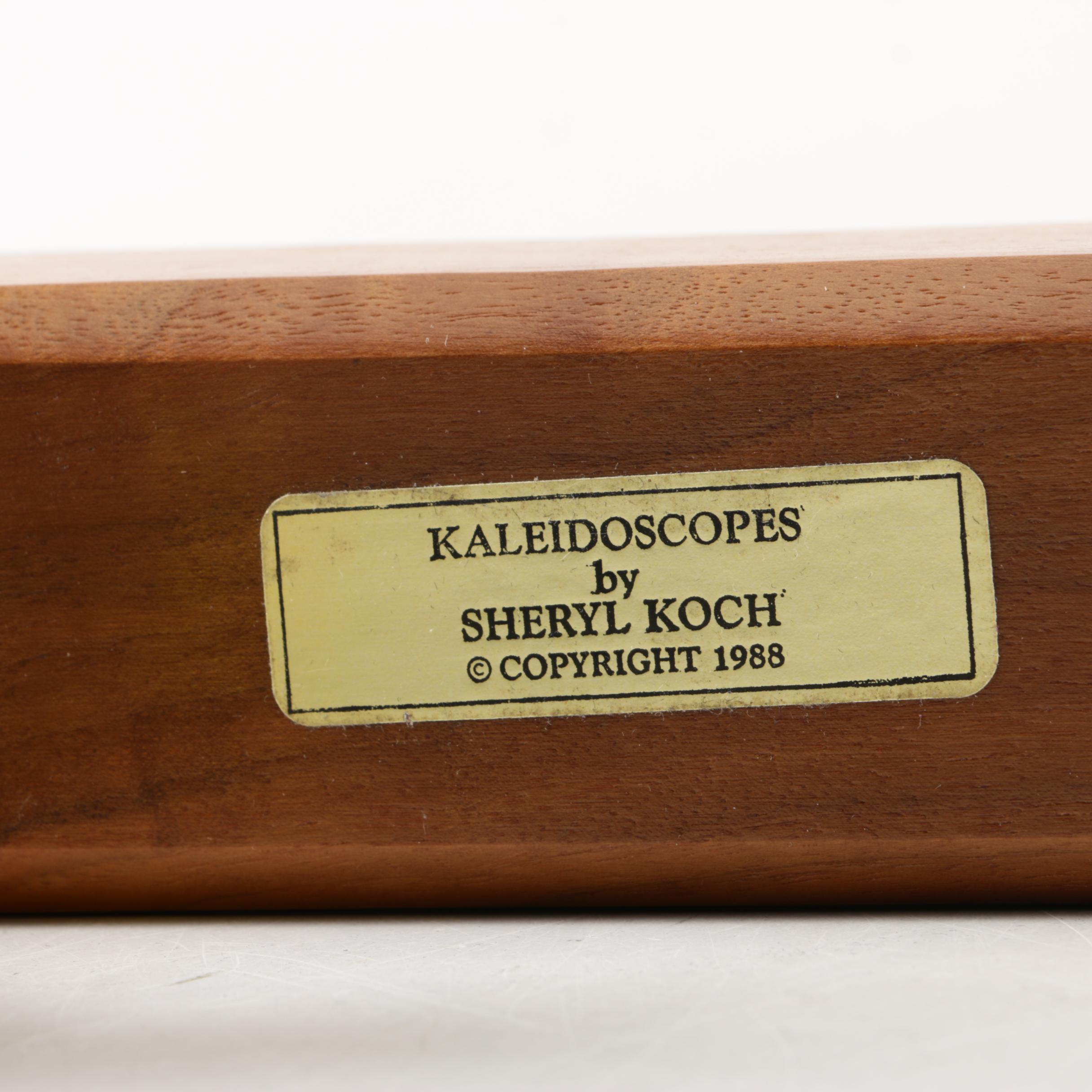 Brass Kaleidoscope By Sheryl Koch with Wood Stand