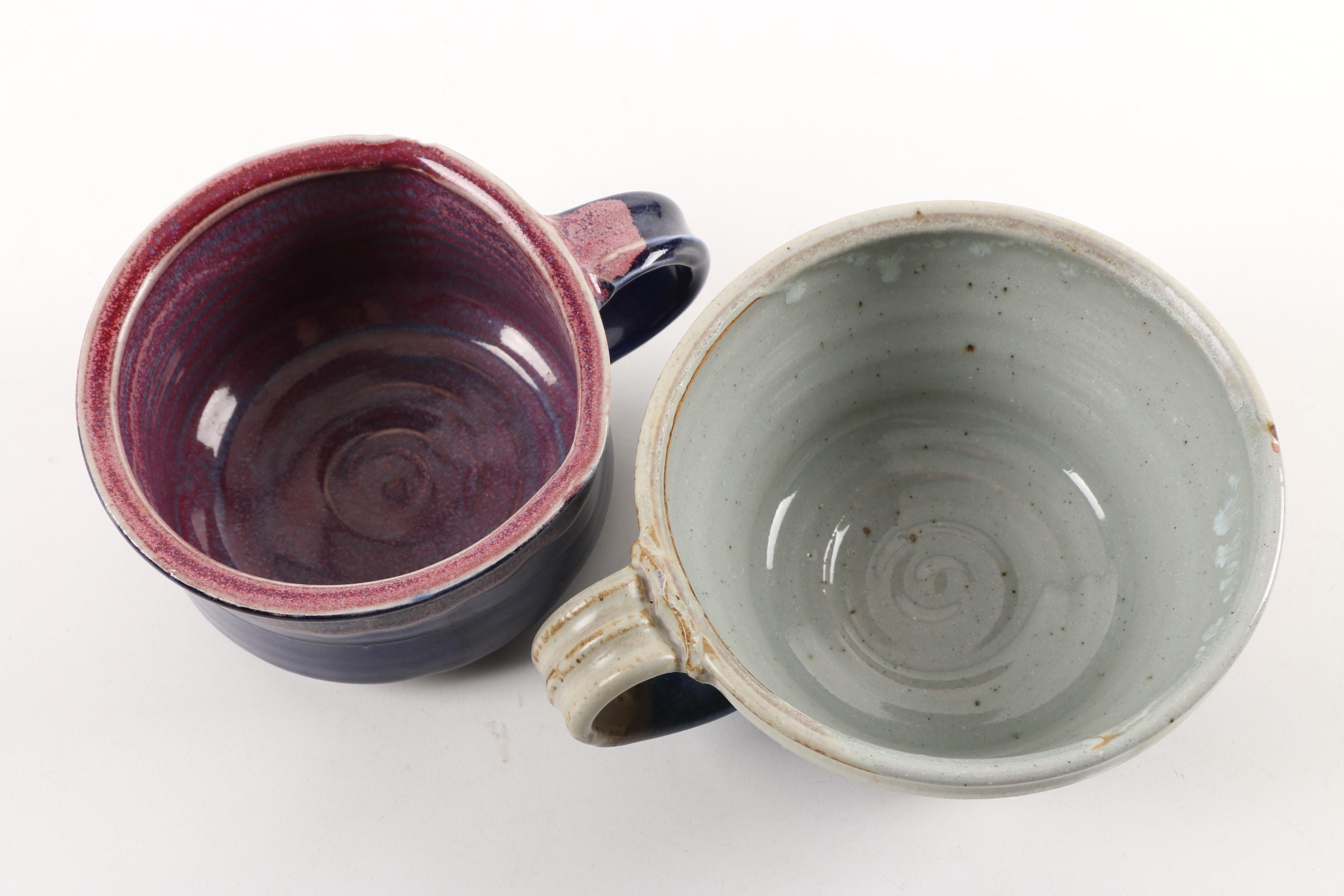 Wheel Thrown Stoneware Mugs and Bowls