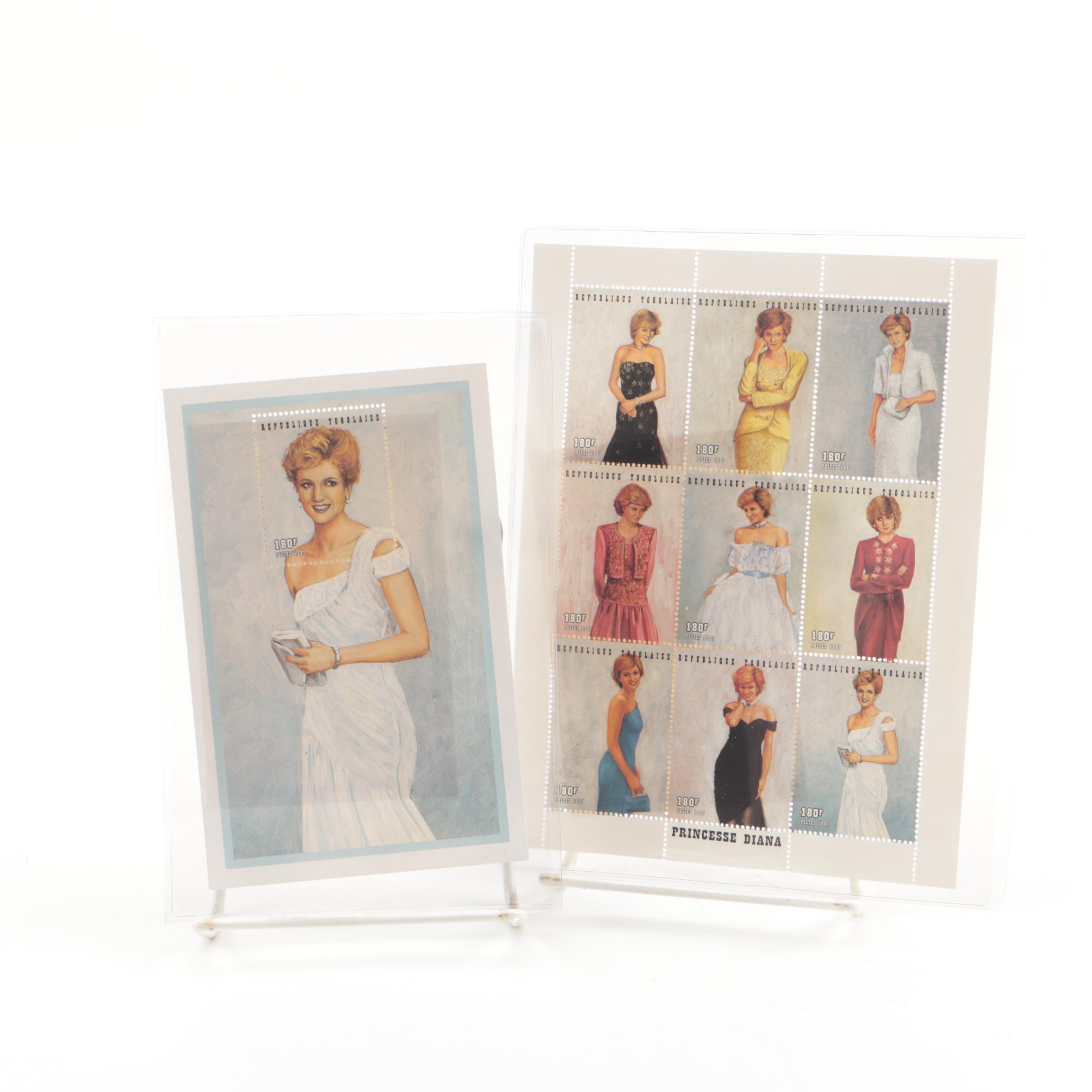 Limited Edition Princess Diana Togo Postage Stamps