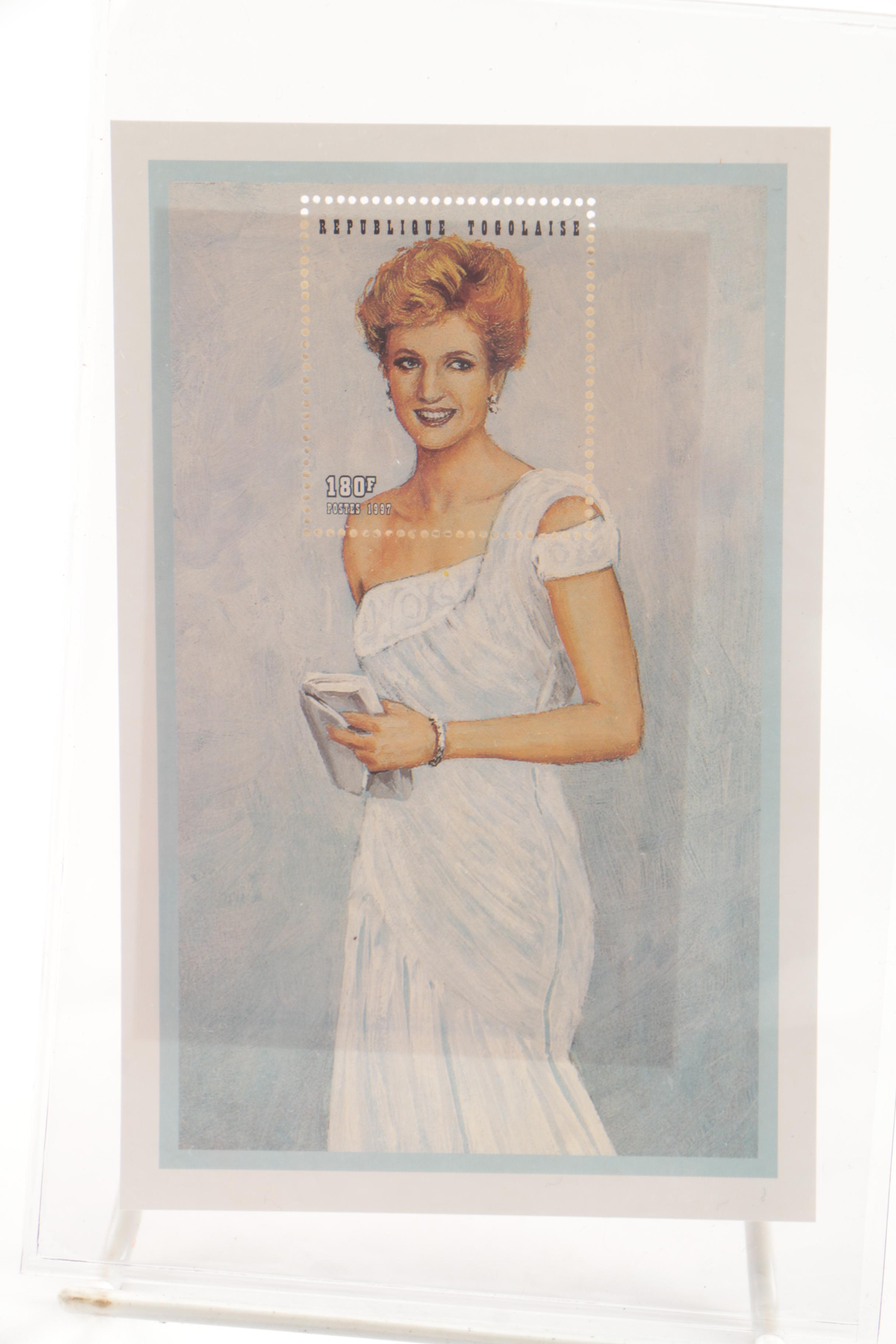 Limited Edition Princess Diana Togo Postage Stamps