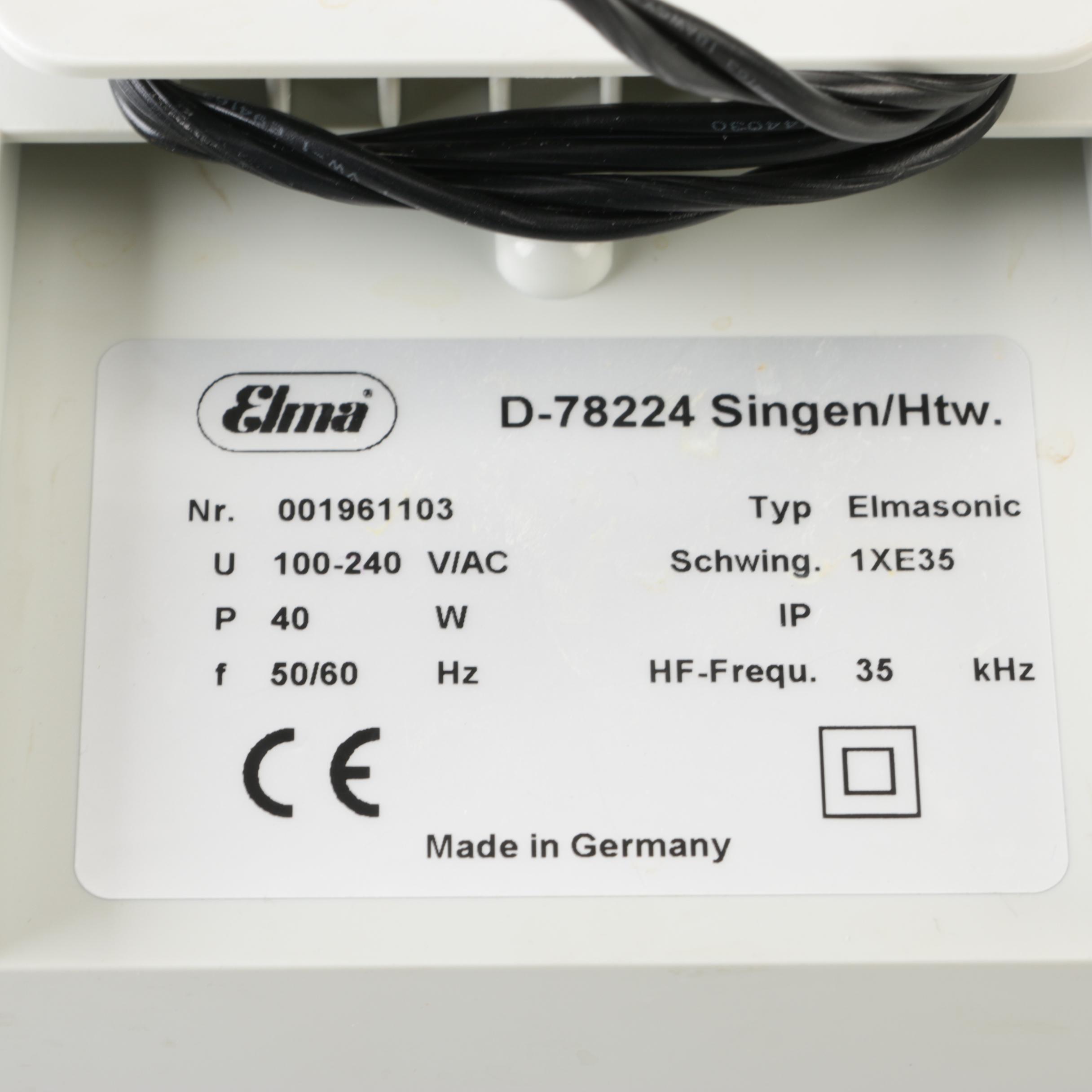 Elma "Elmasonic" Ultrasonic Jewelry Cleaning Unit