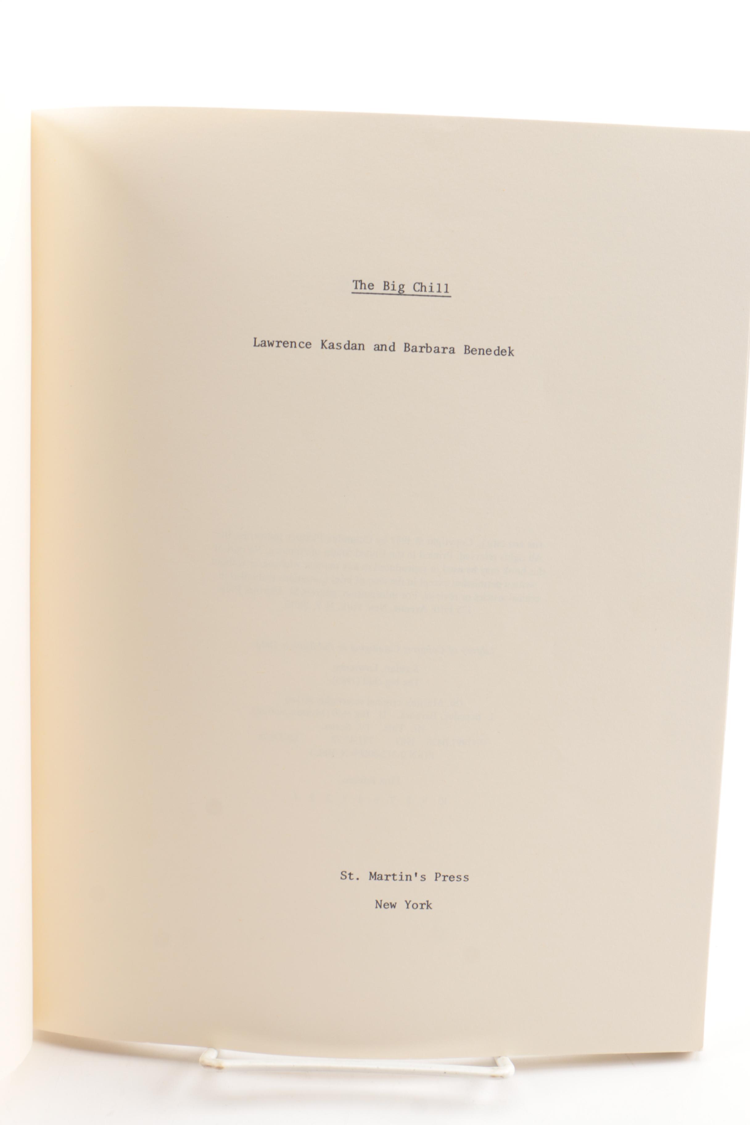 First Edition "The Big Chill" Script