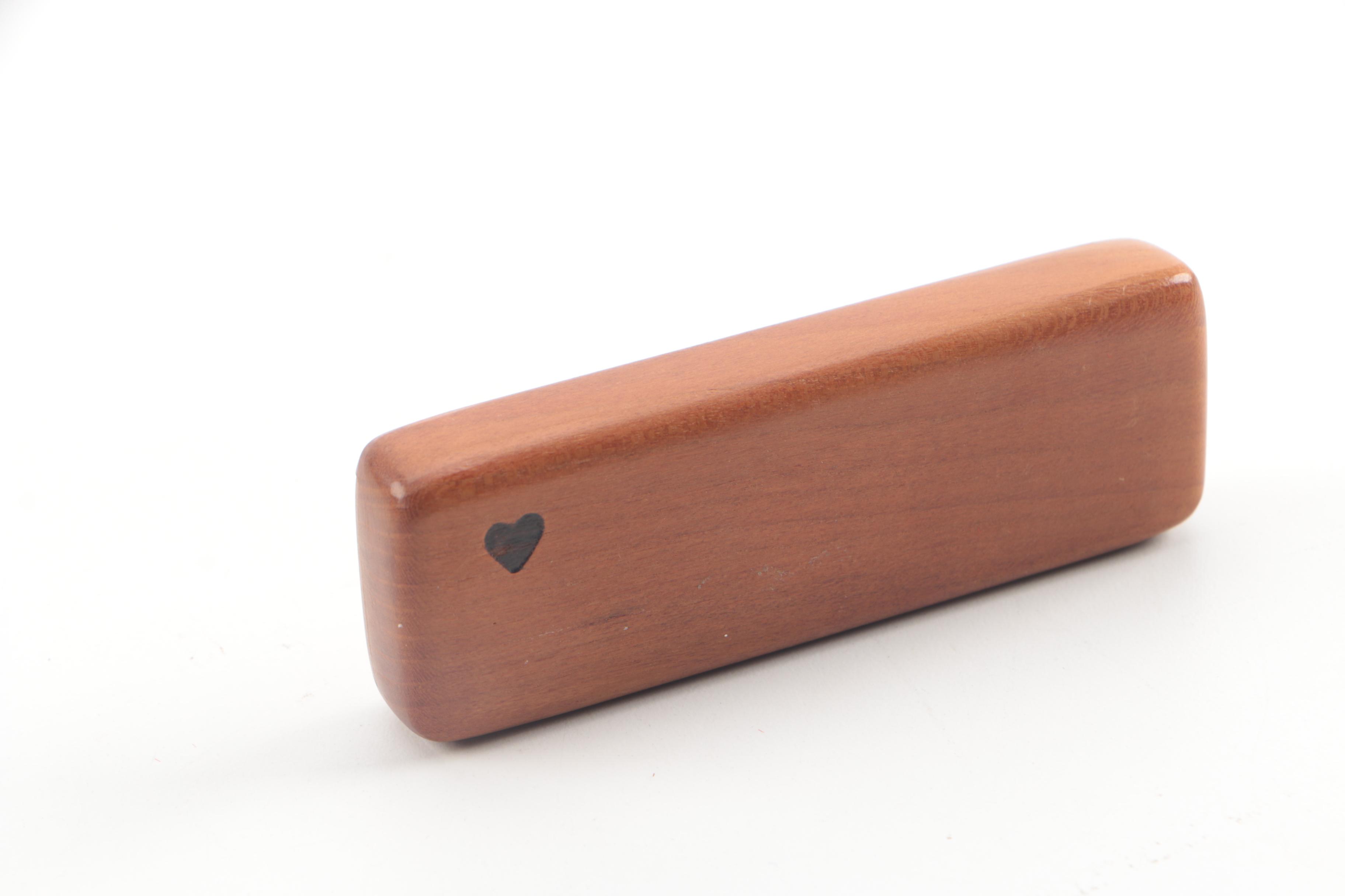 Hand Crafted Inlaid Wood Music Box and Trinket Box