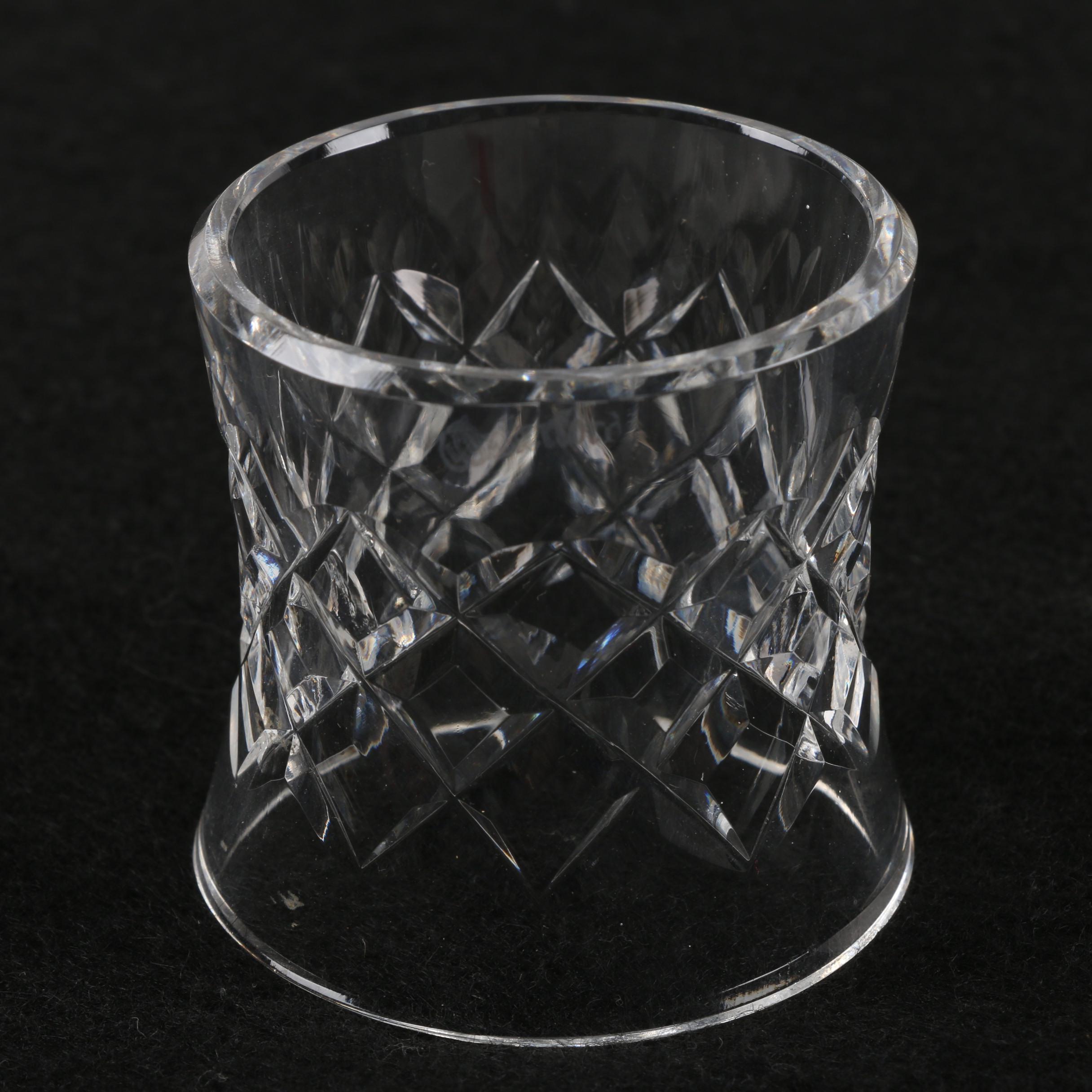Waterford Crystal "Waterford Traditions" Wine Goblets and "Comeragh" Napkin Ring