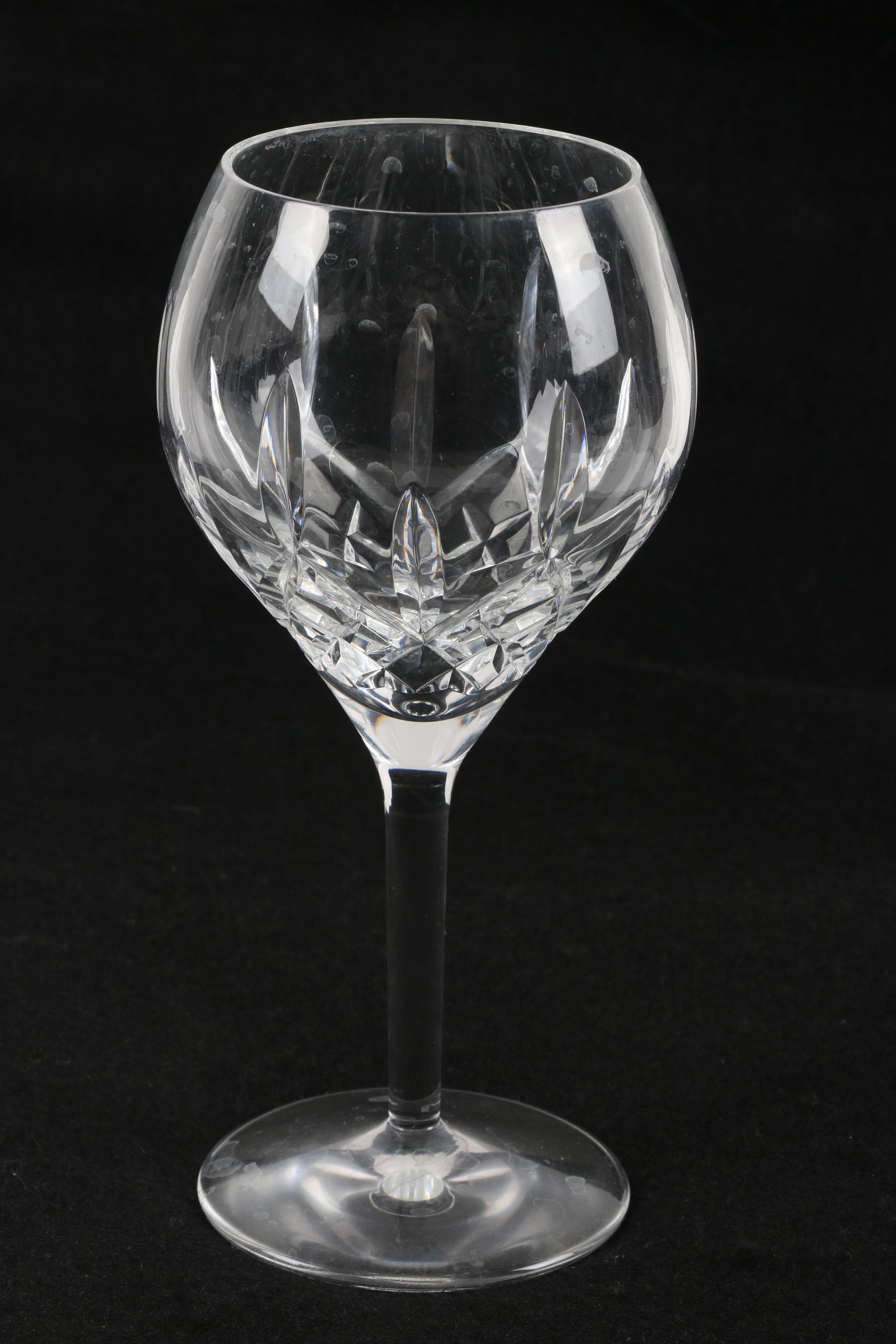 Waterford Crystal "Waterford Traditions" Wine Goblets and "Comeragh" Napkin Ring