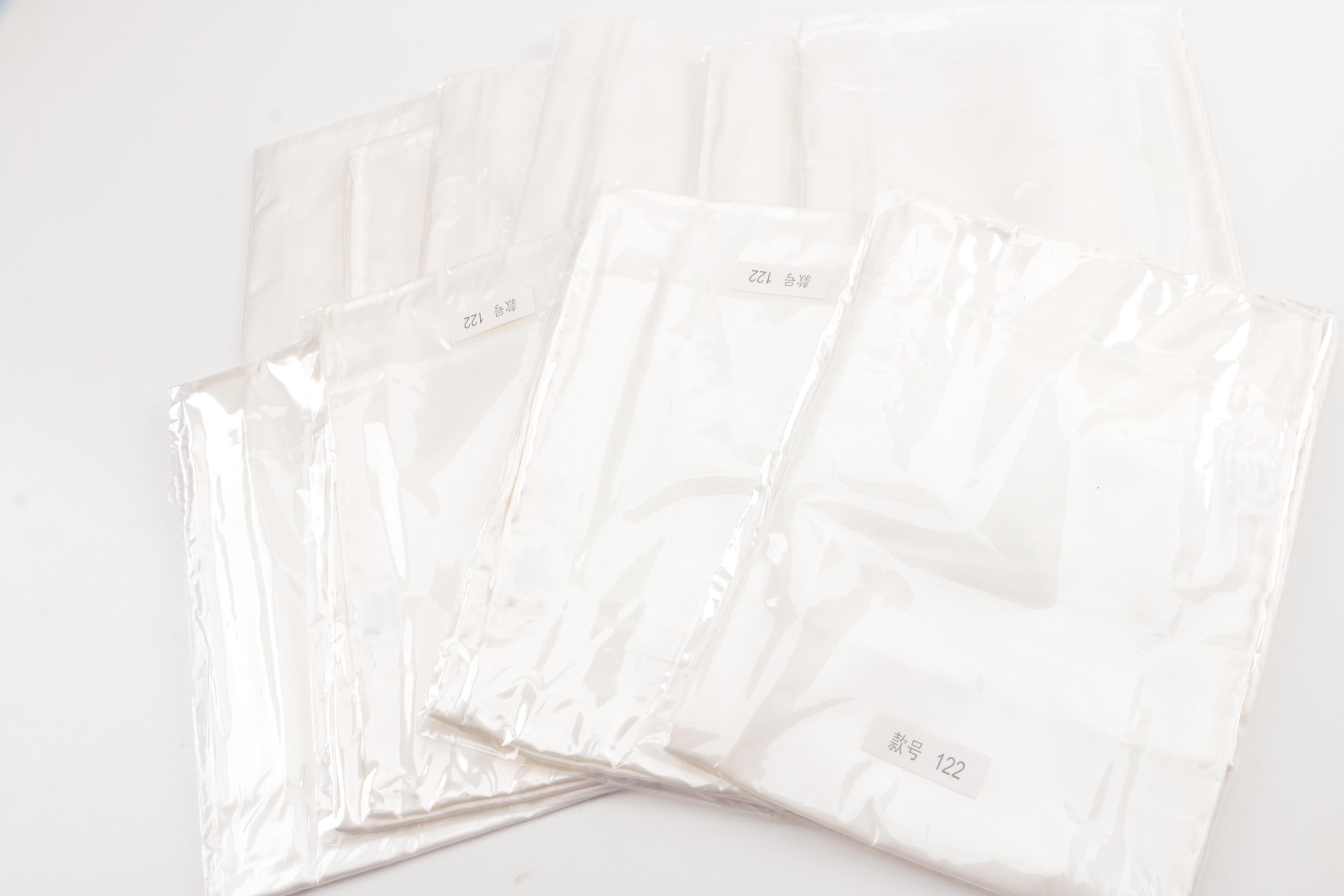 Rectangular White Silk Scarves