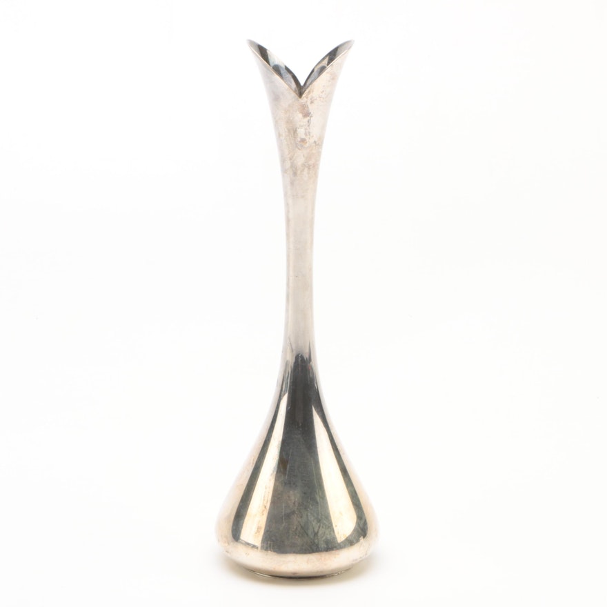 Vintage Eisenberg-Lozano Danish Silver Plate Bud Vase