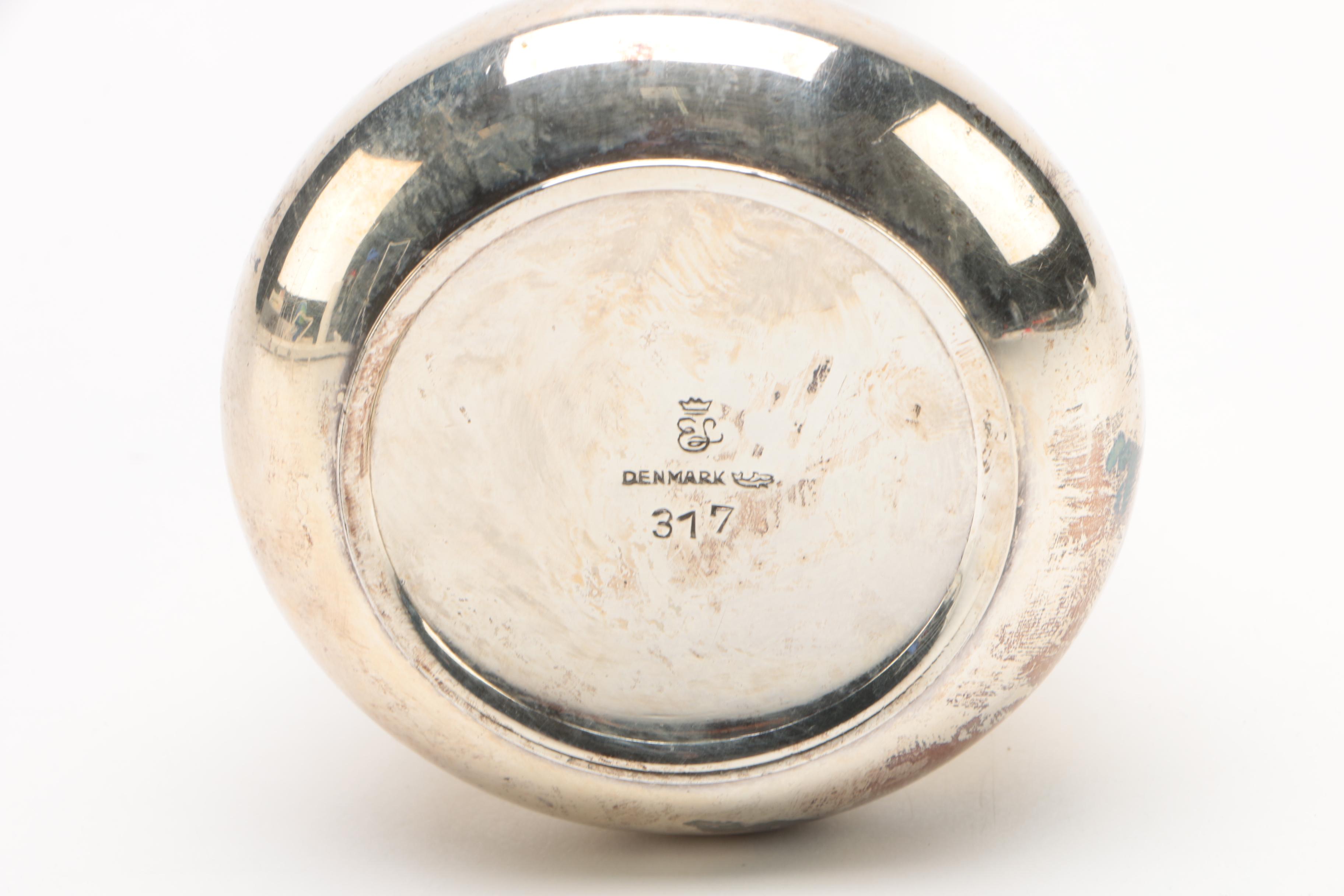 Vintage Eisenberg-Lozano Danish Silver Plate Bud Vase