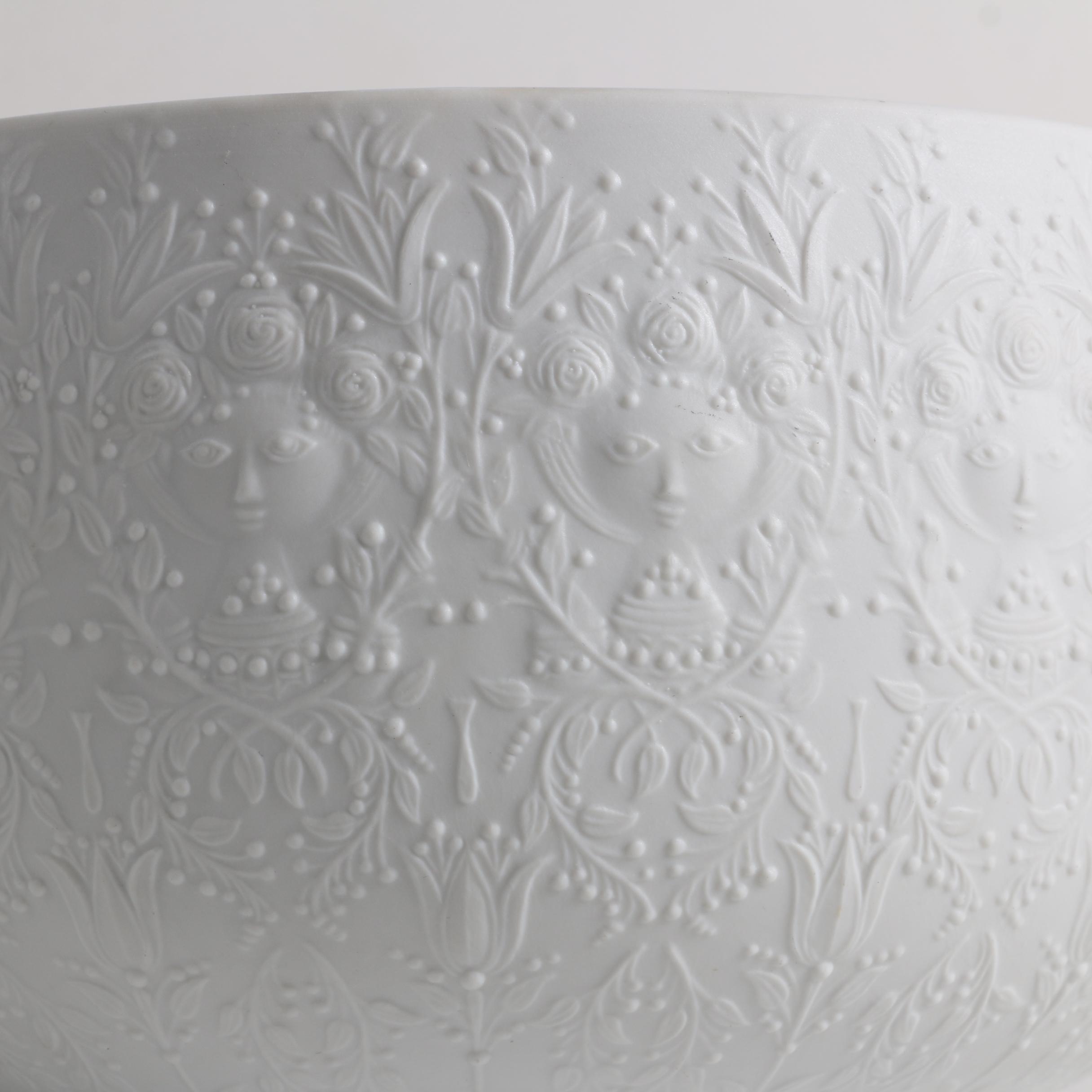 Mid Century Rosenthal Studio Line Bjorn Wiinblad "Fantasy" White Porcelain Bowl