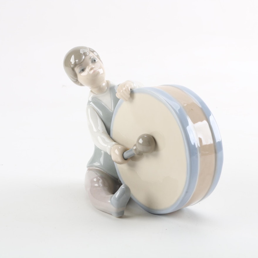 Lladró "Boy With Drum" Porcelain Figurine