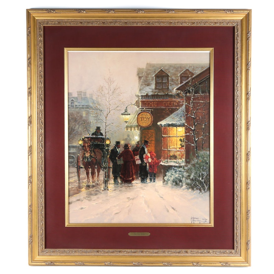 After G. Harvey Limited Edition Offset Lithograph "The Toy Shop"