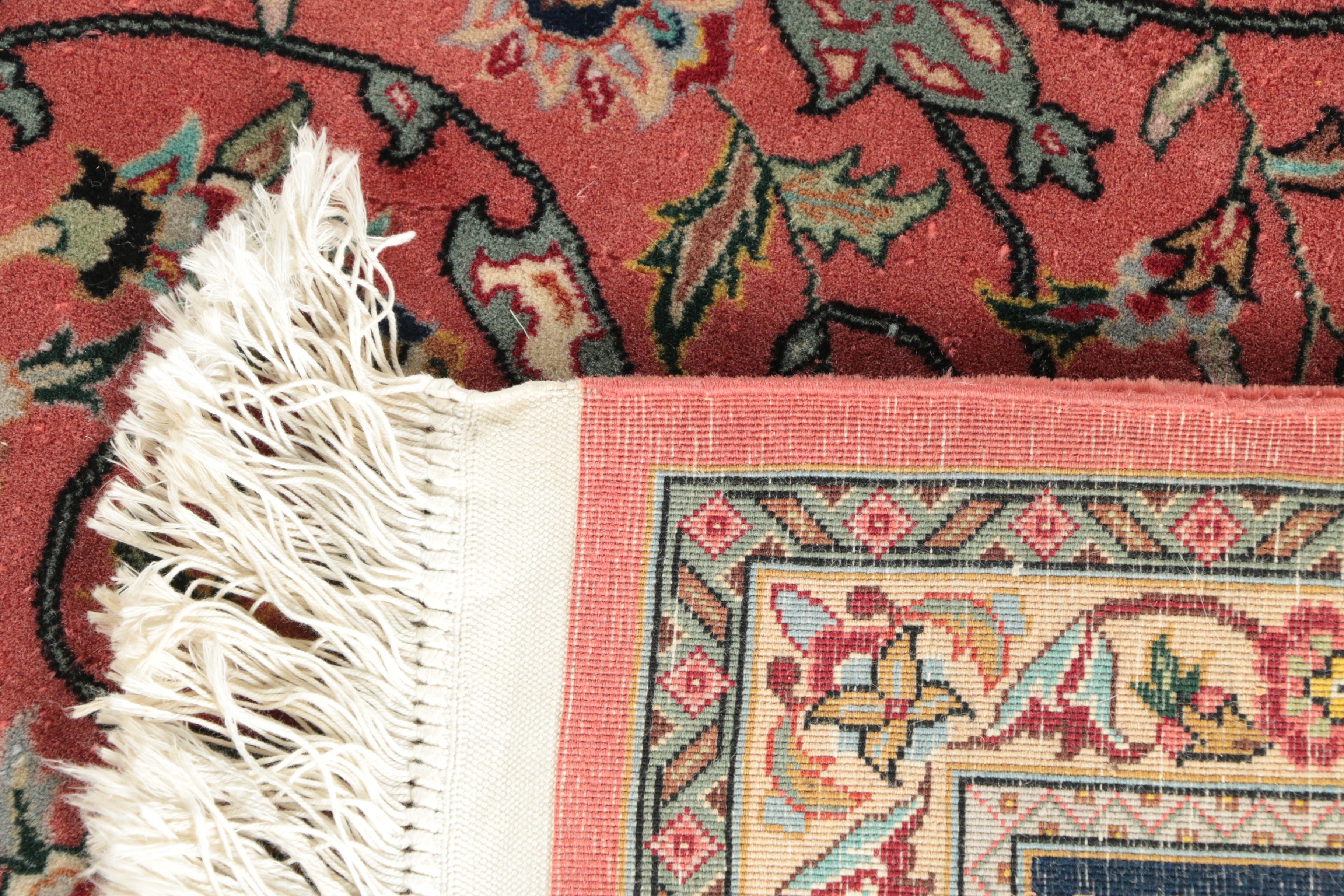 Finely Hand-Knotted Persian Tabriz Style Wool Area Rug