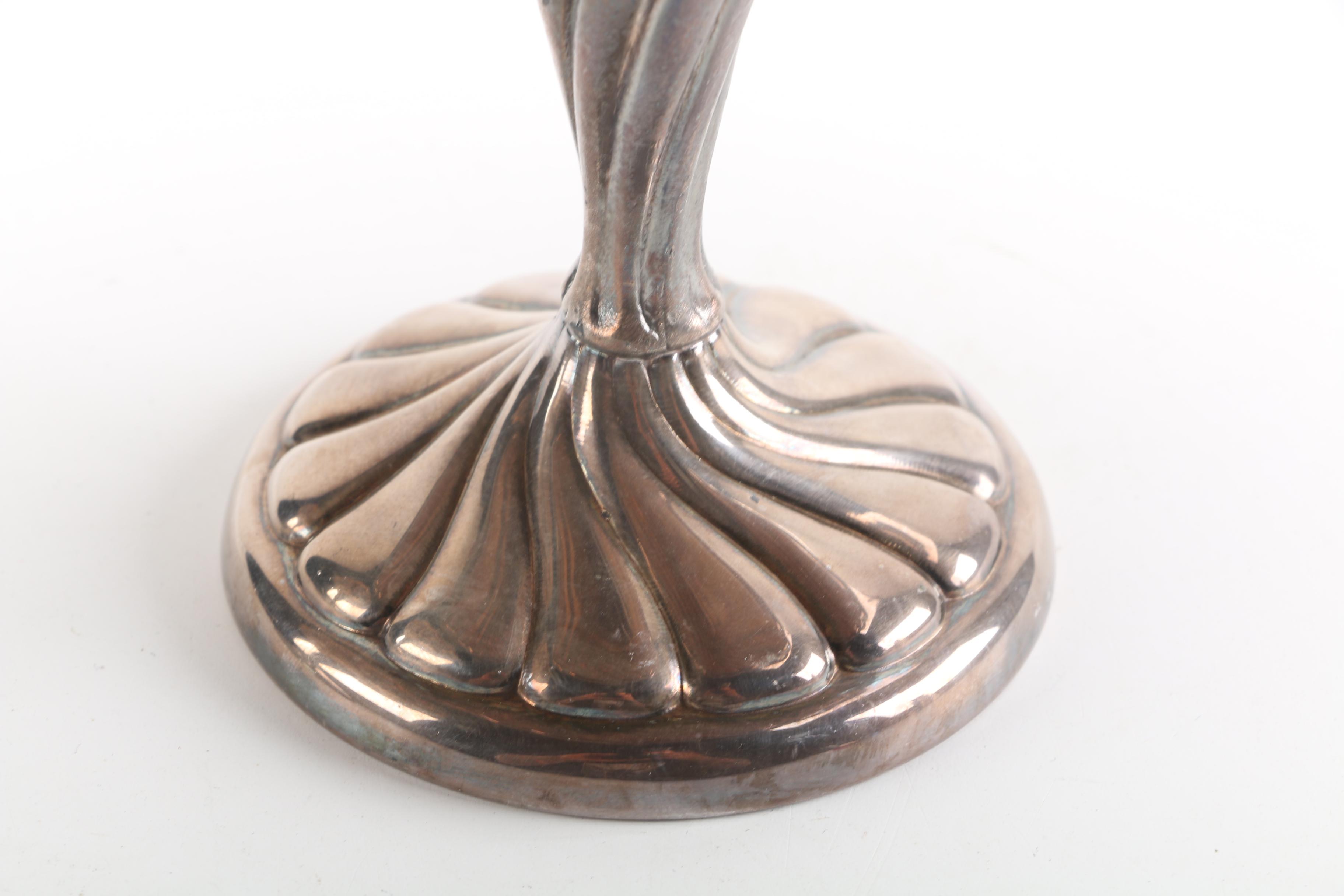 Vintage Scalloped Silver Plate Compotes