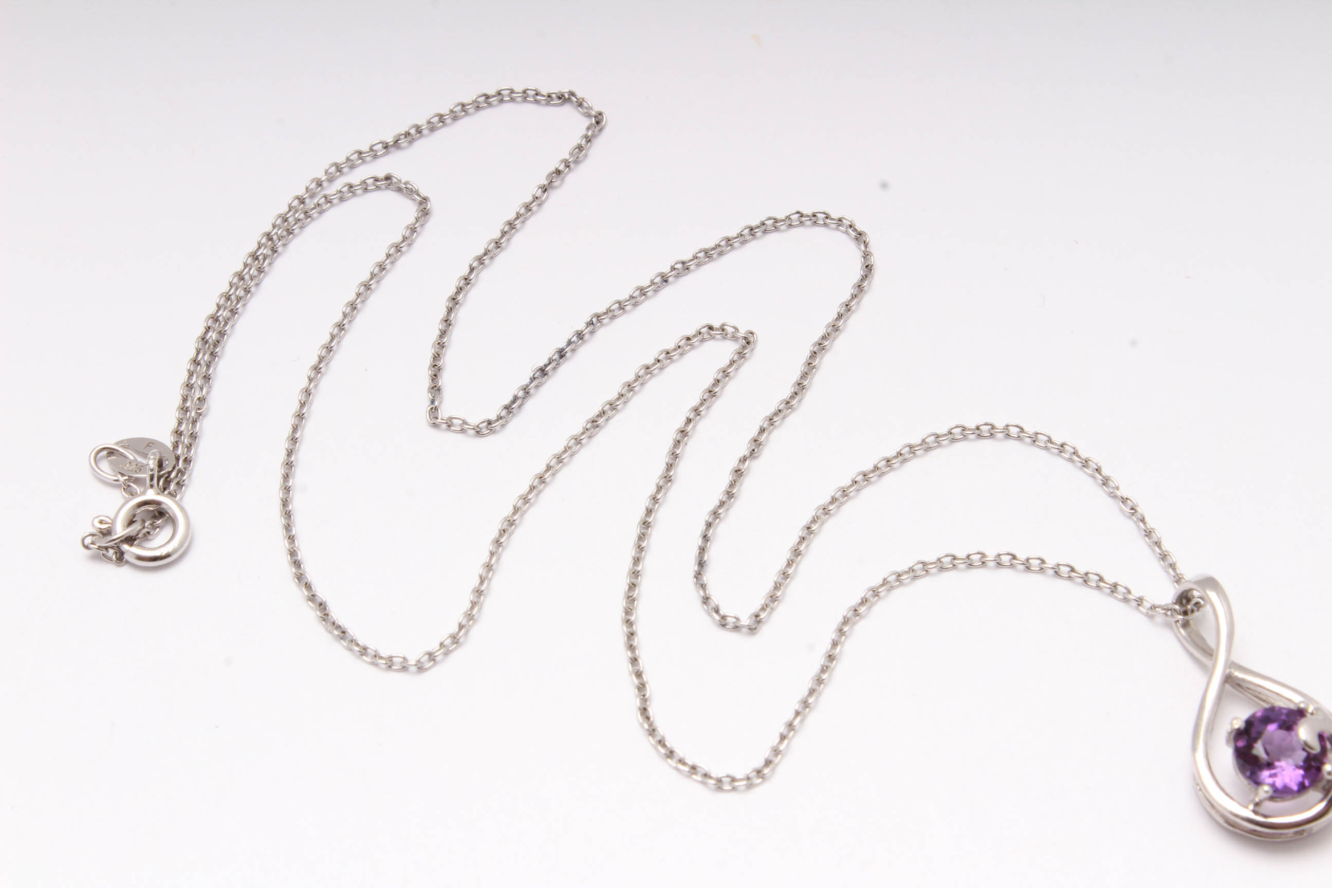 Sterling Silver Amethyst Pendant Necklace