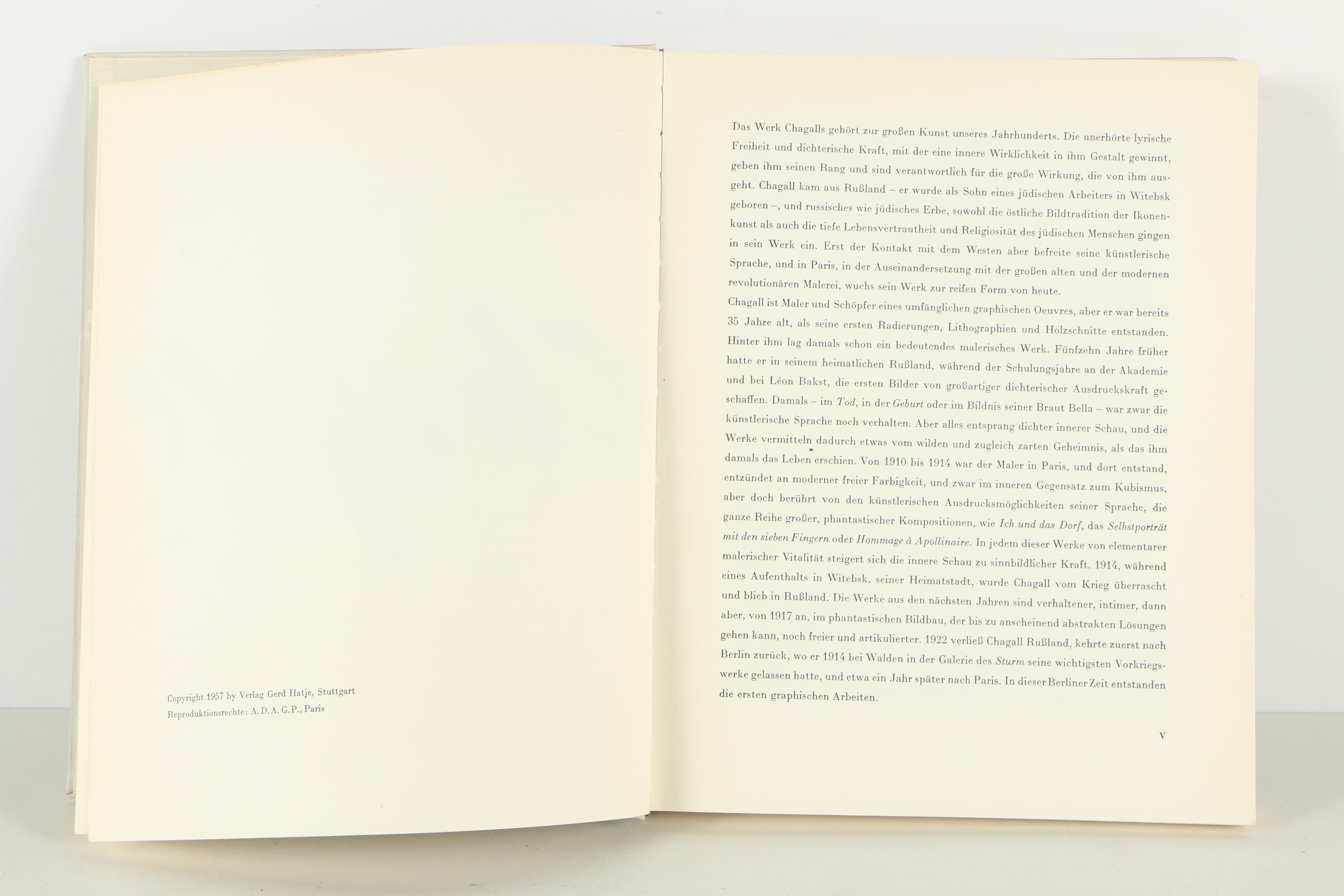 1957 Marc Chagall "Marc Chagall: Das Graphische Werk"