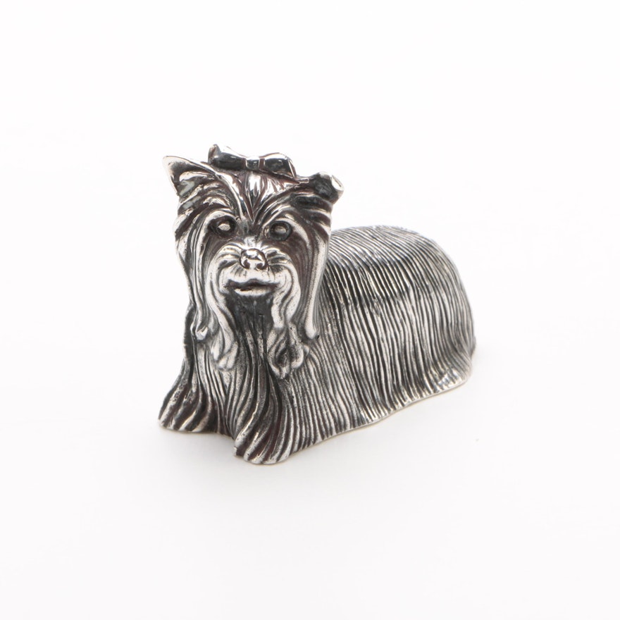 S. Kirk & Son "Yorkshire Terrier" Solid Sterling Silver Figurine