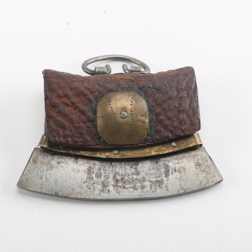 Antique Japanese Tobacco Pouch with Cutter