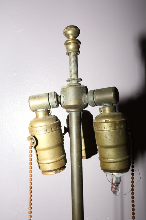 Vintage Chinese Inspired Brass Table Lamp