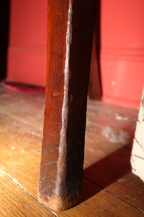 Vintage Sheraton-Style Side Chair with Toile Upholstered Seat