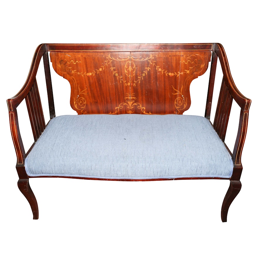 Antique Settee with Marquetry