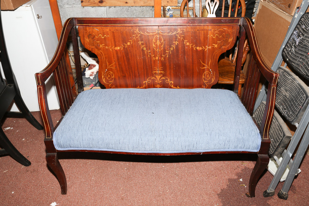 Antique Settee with Marquetry