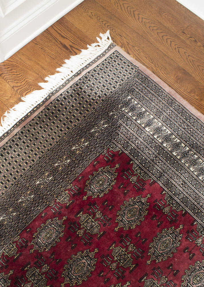 Finely Hand-Knotted Pakistani Bokhara Wool Area Rug