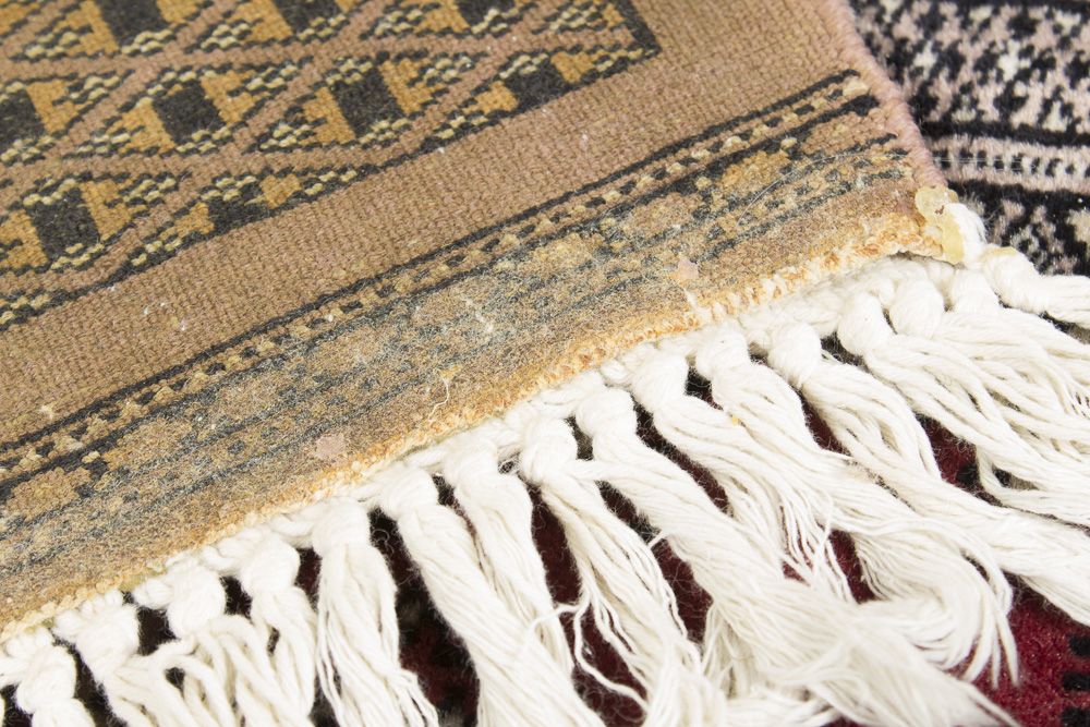 Finely Hand-Knotted Pakistani Bokhara Wool Area Rug