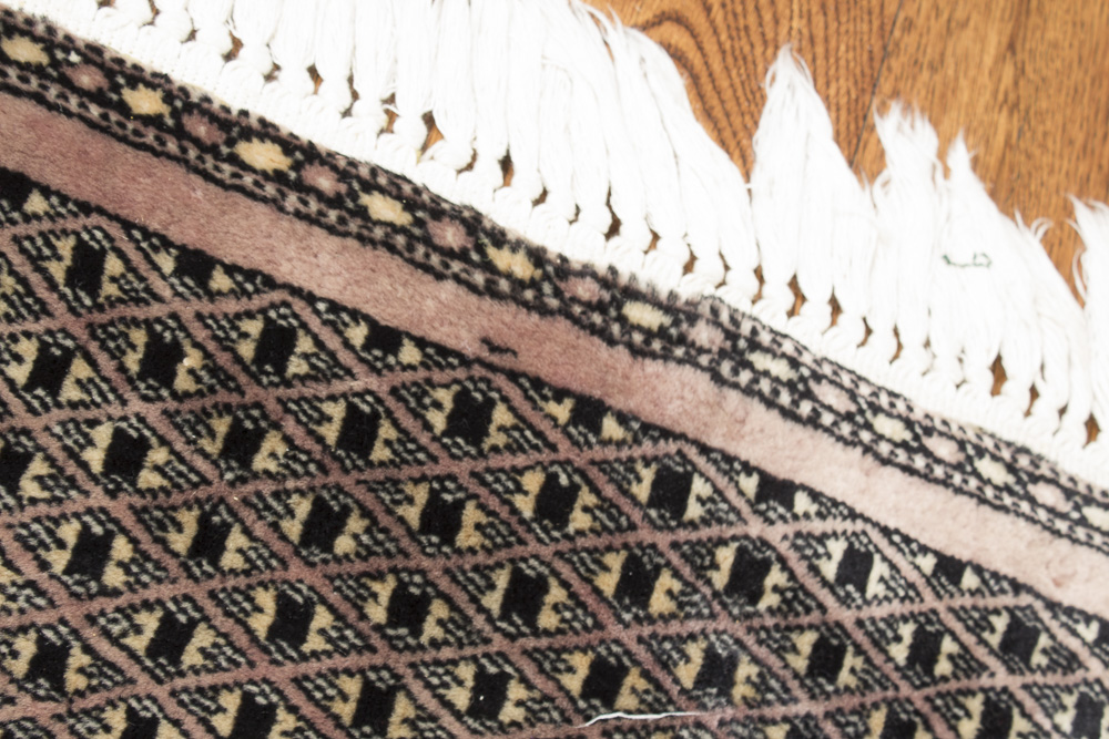 Finely Hand-Knotted Pakistani Bokhara Wool Area Rug