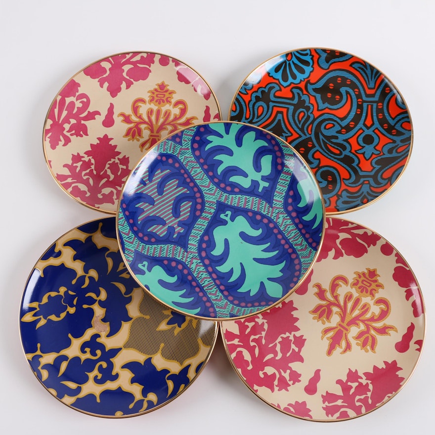 Tracy Reese Colorful Ceramic Dessert Plates